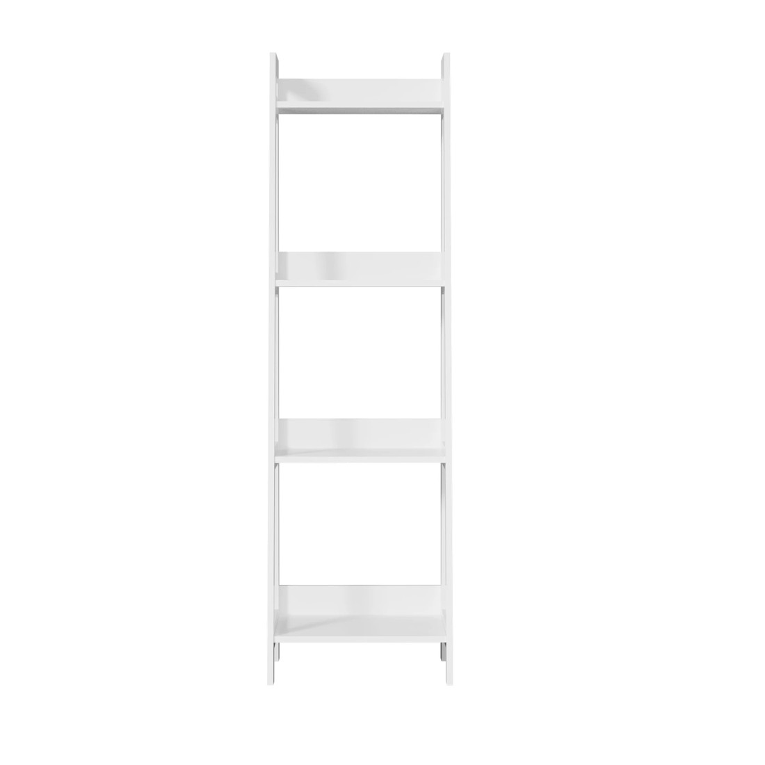 6 Oikiture Bookshelf 4 Tier Corner Ladder Shelf Home Storage Display Rack
 - White, 6 of 9