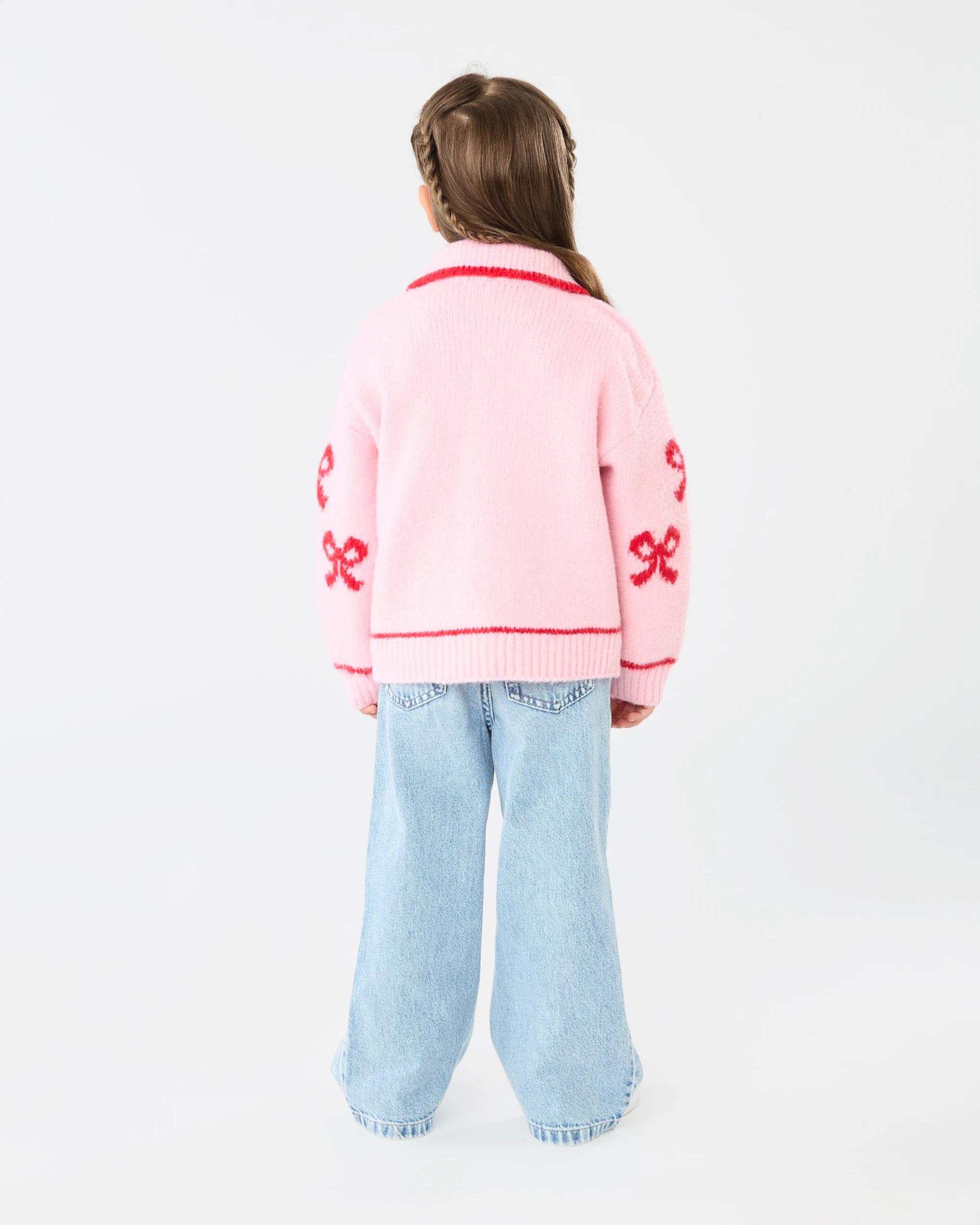 8 Intarsia Collar Cardigan Pnk Bow, 8 of 8