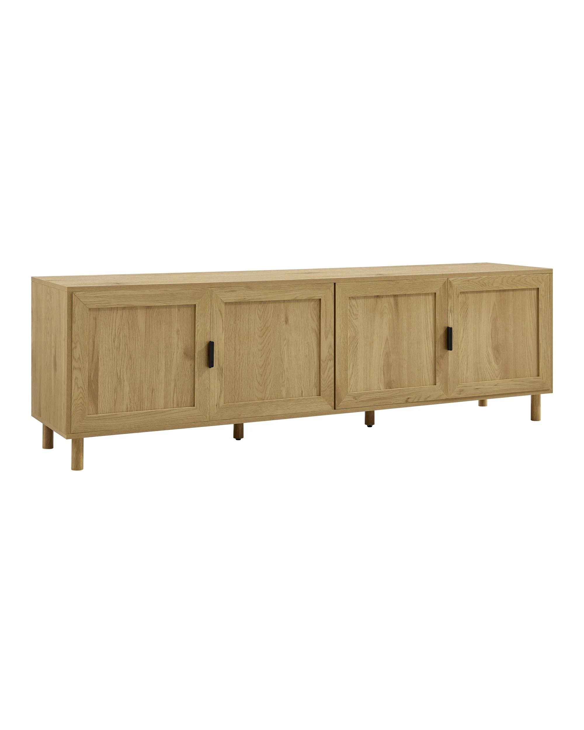 1 Kodu Lowline TV Entertainment Unit 4 Doors Oak - Natural, 1 of 6