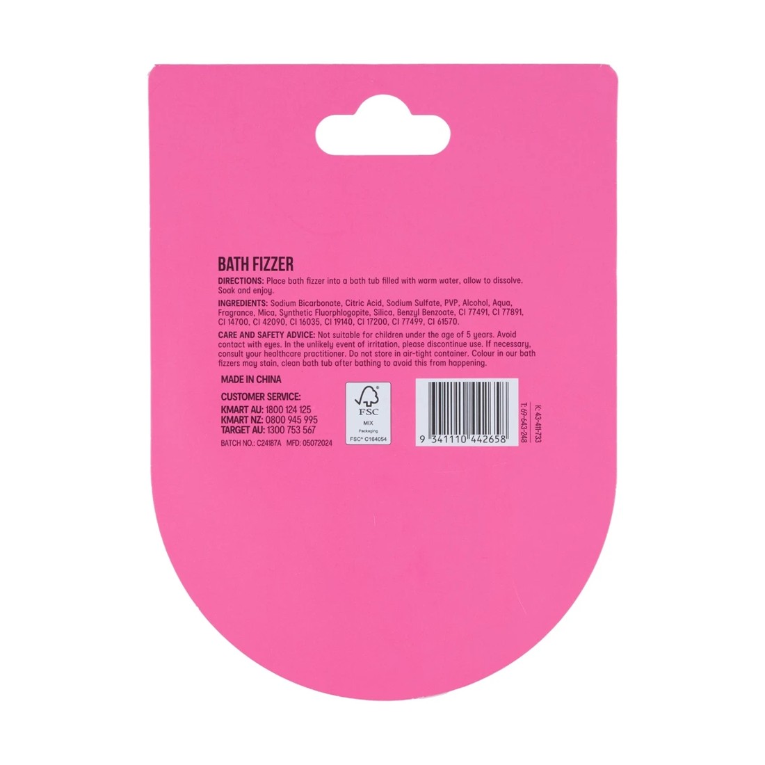 7 OXX Bodycare Fruity Fizz Bath Fizzer 100g - Watermelon Scented, 7 of 7