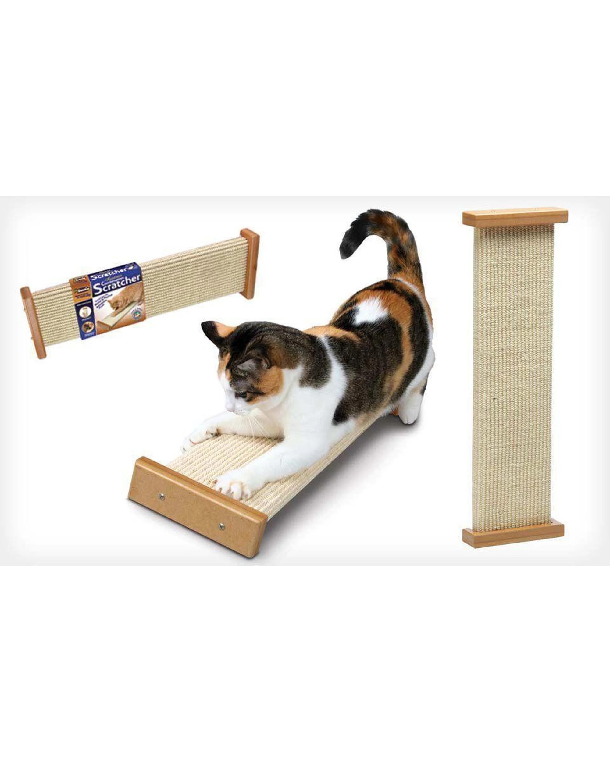 2 SmartCat Bootsies Combination Scratcher Tough Sisal Cat Scratch Post, 2 of 4