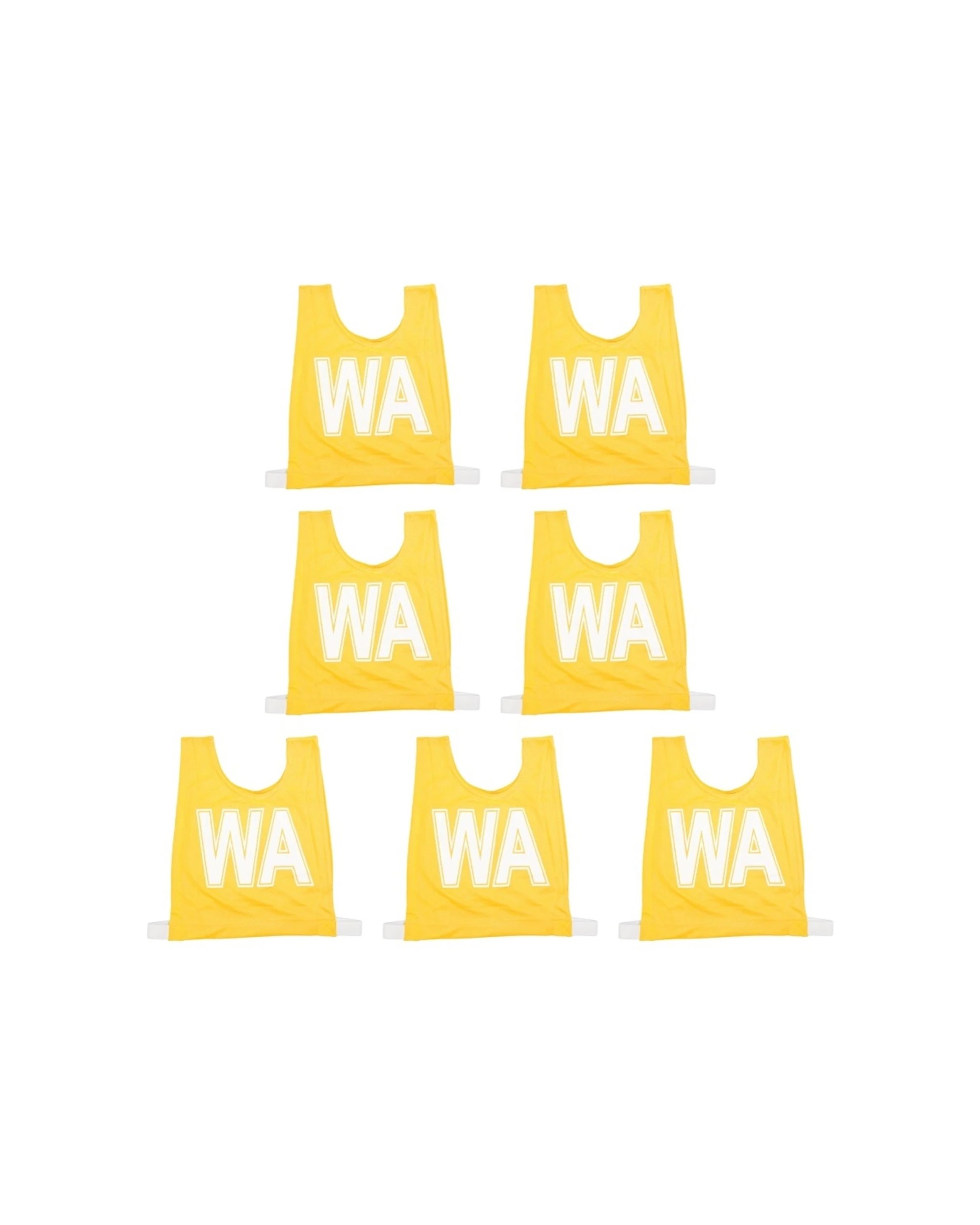 1 Victor Sports 7pc Bibs Netball Senior Breathable Honeycomb Polyester - Yellow, 1 of 2