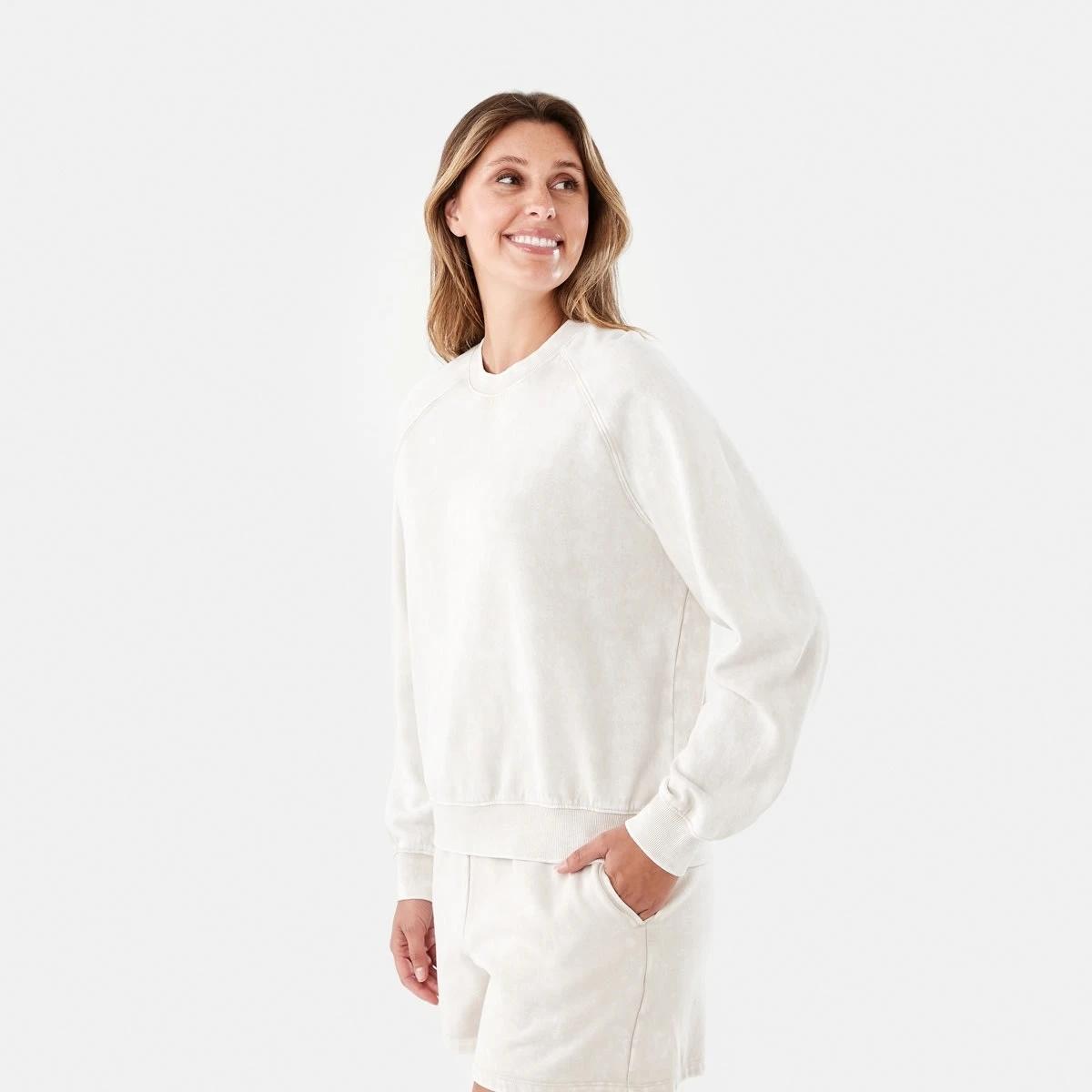 2 Long Sleeve Washed Sweatshirt Nat Beige, 2 of 7