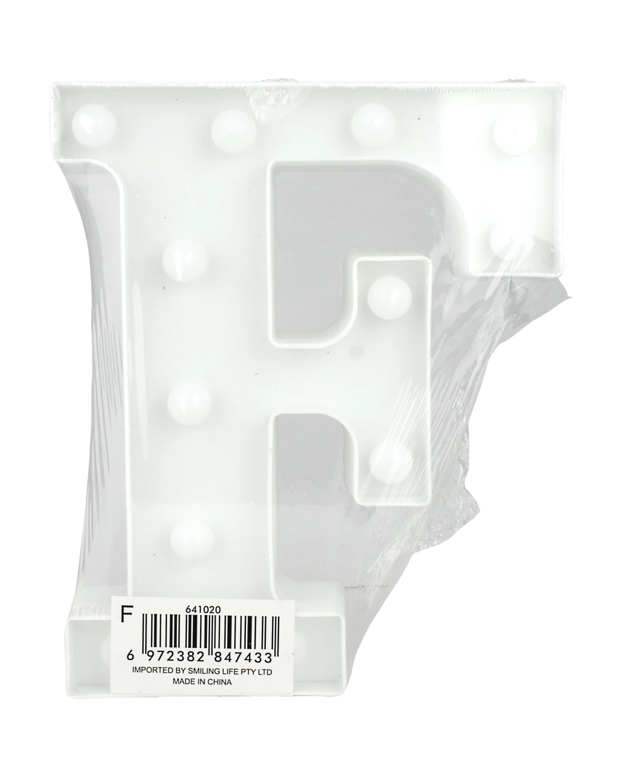 2 Partyrama LED Light Up Letter F White, 2 of 3