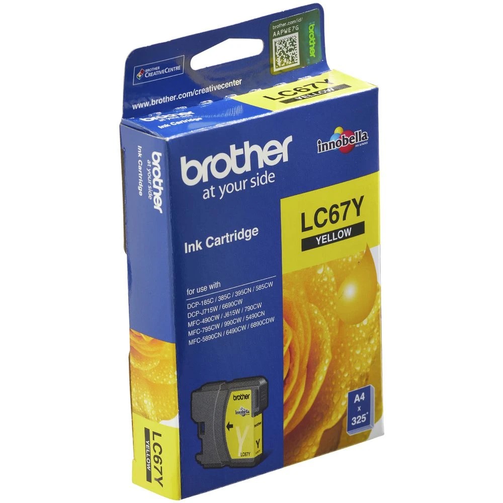 2 Brother LC 67 Ink Cartridge Yellow, 2 of 2