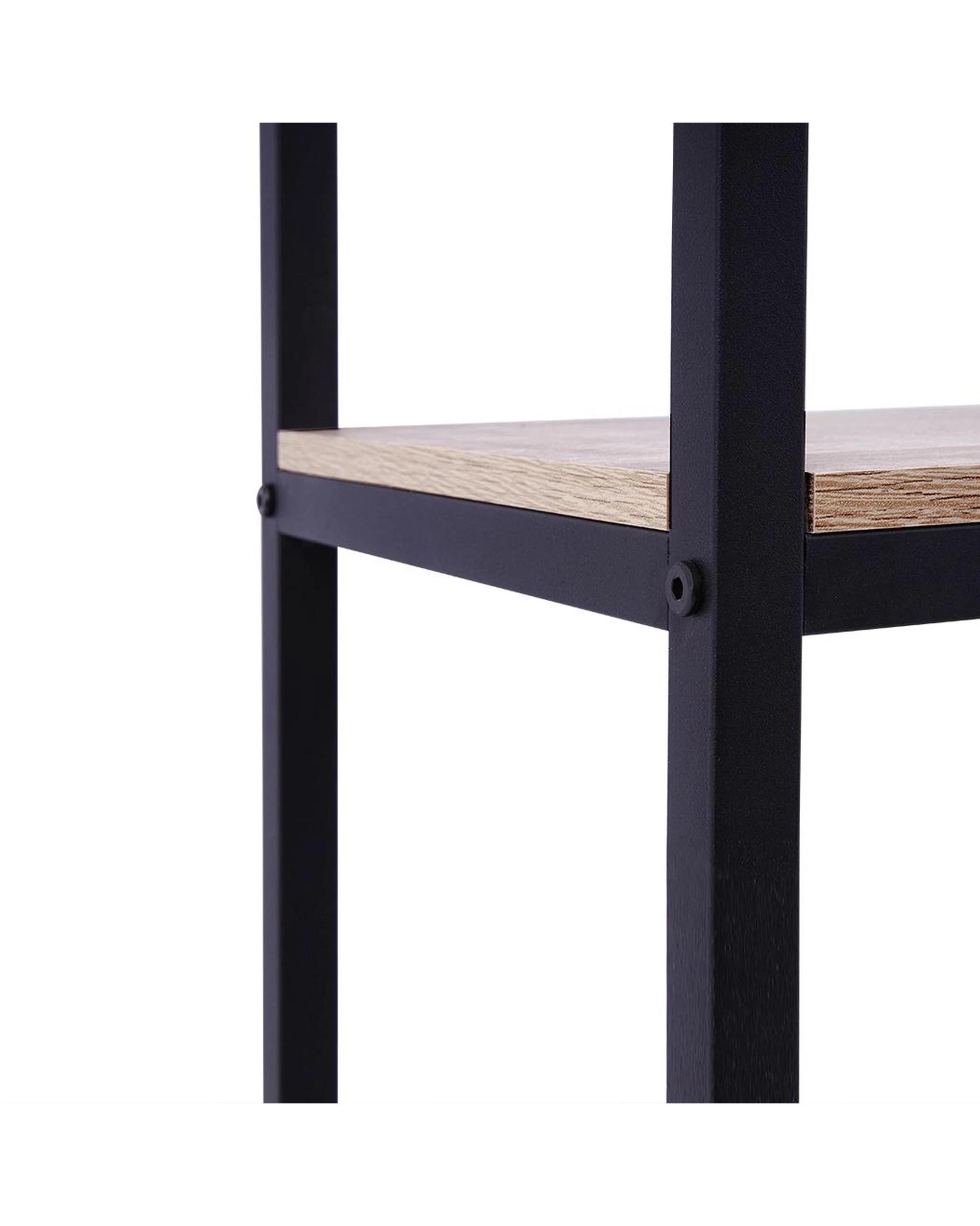 6 Rome Set of 2 Industrial Style 3-Tier Storage Bookshelf Oak, 6 of 10