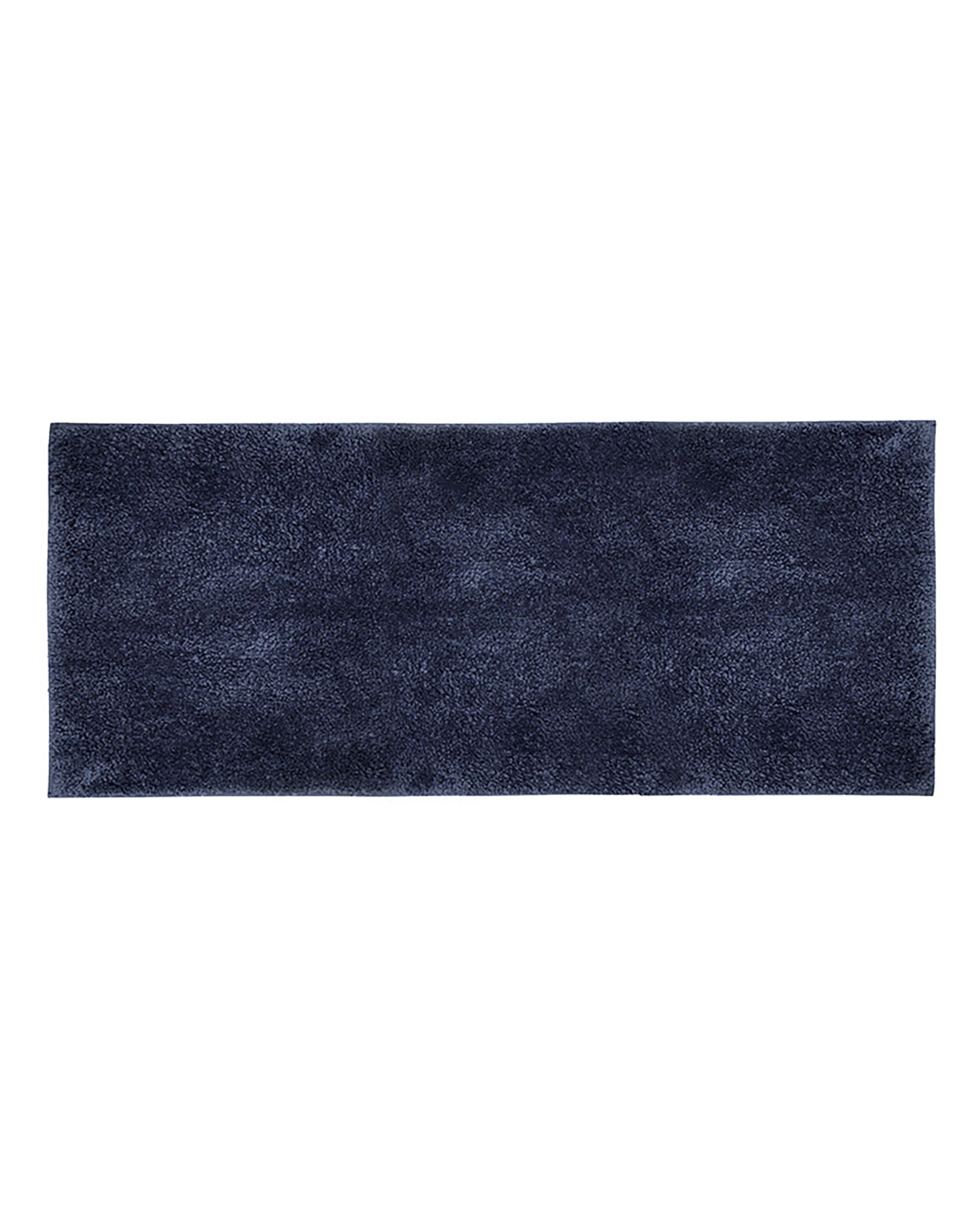 1 Bambury Microplush Bath Runner 50 x 140cm Navy Raised Pile Soft Cushioning Non Slip - Blue, 1 of 3