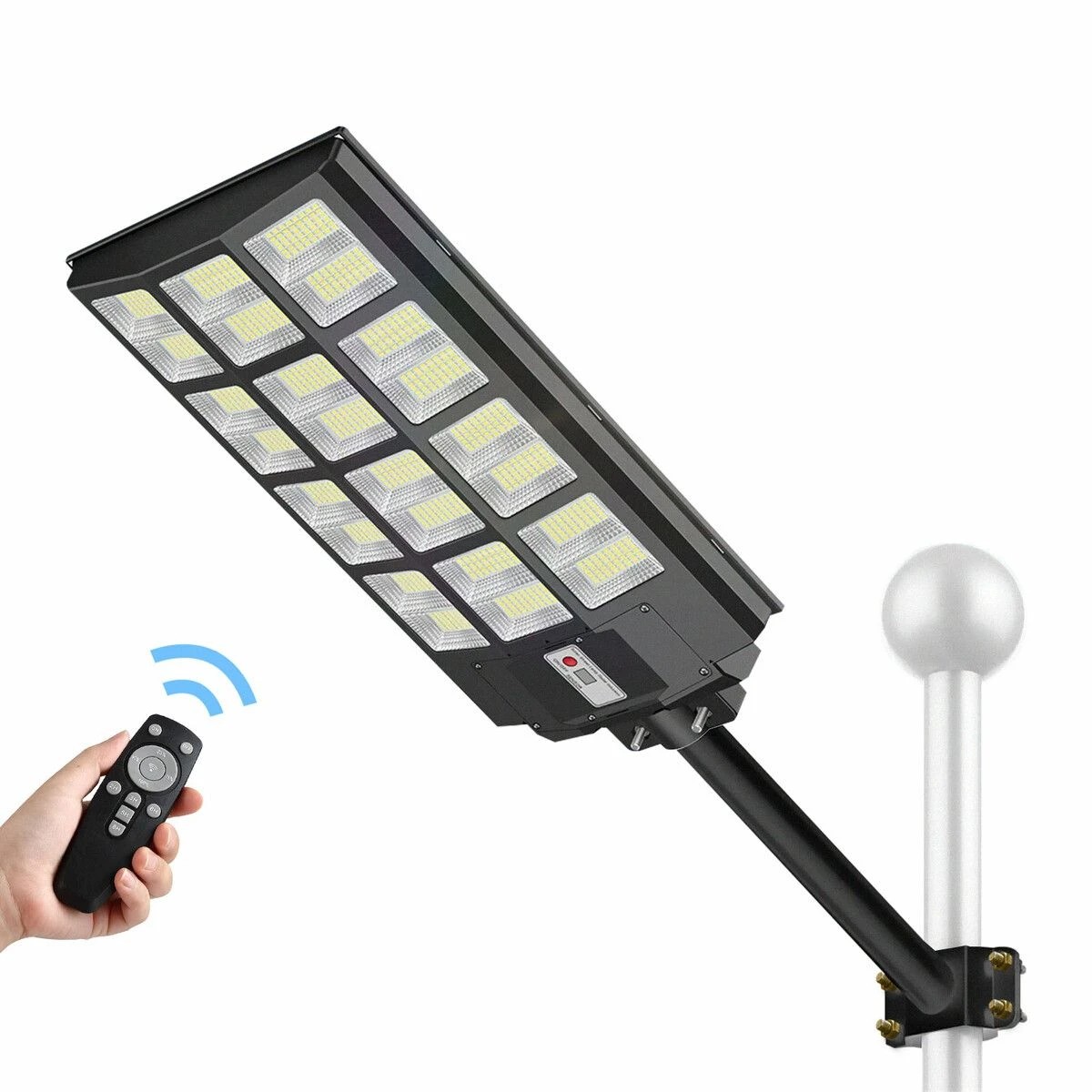 1 AUSWAY 1000W Commercial LED Solar Street Light Road Lamp Motion Sensor, 1 of 1