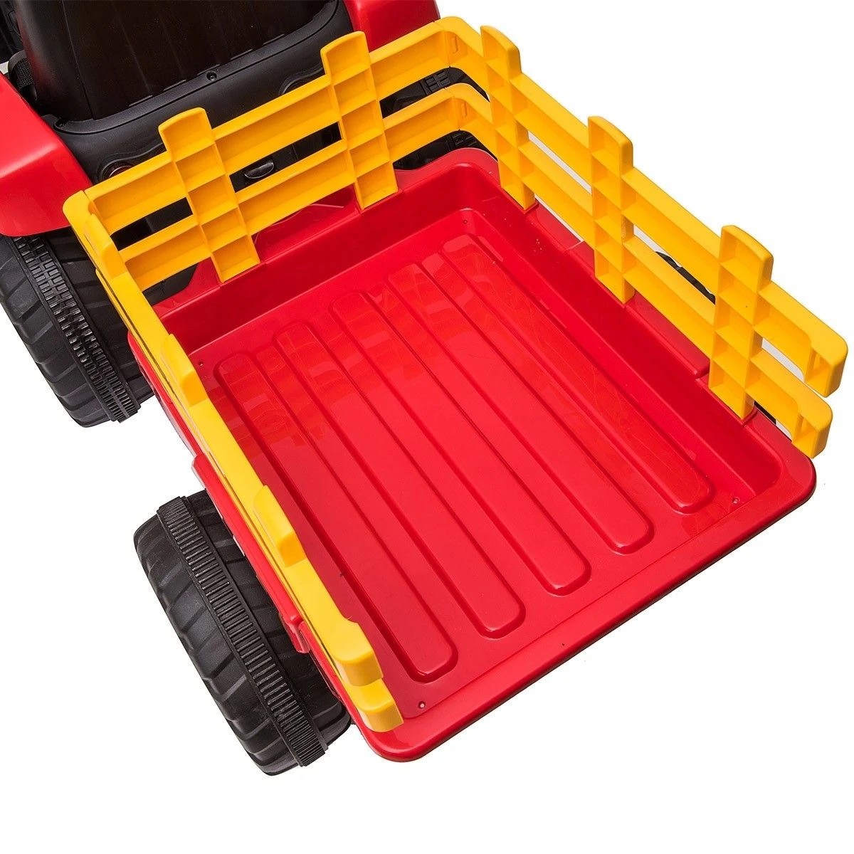 5 AUSWAY 12V Electric Kids Ride On Tractor and Trailer Farm Toy Tractor Set, 5 of 8