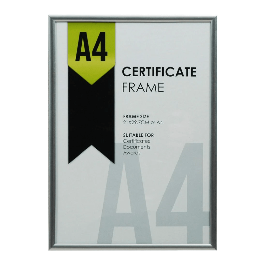 1 A4 Certificate Frame Silver, 1 of 4