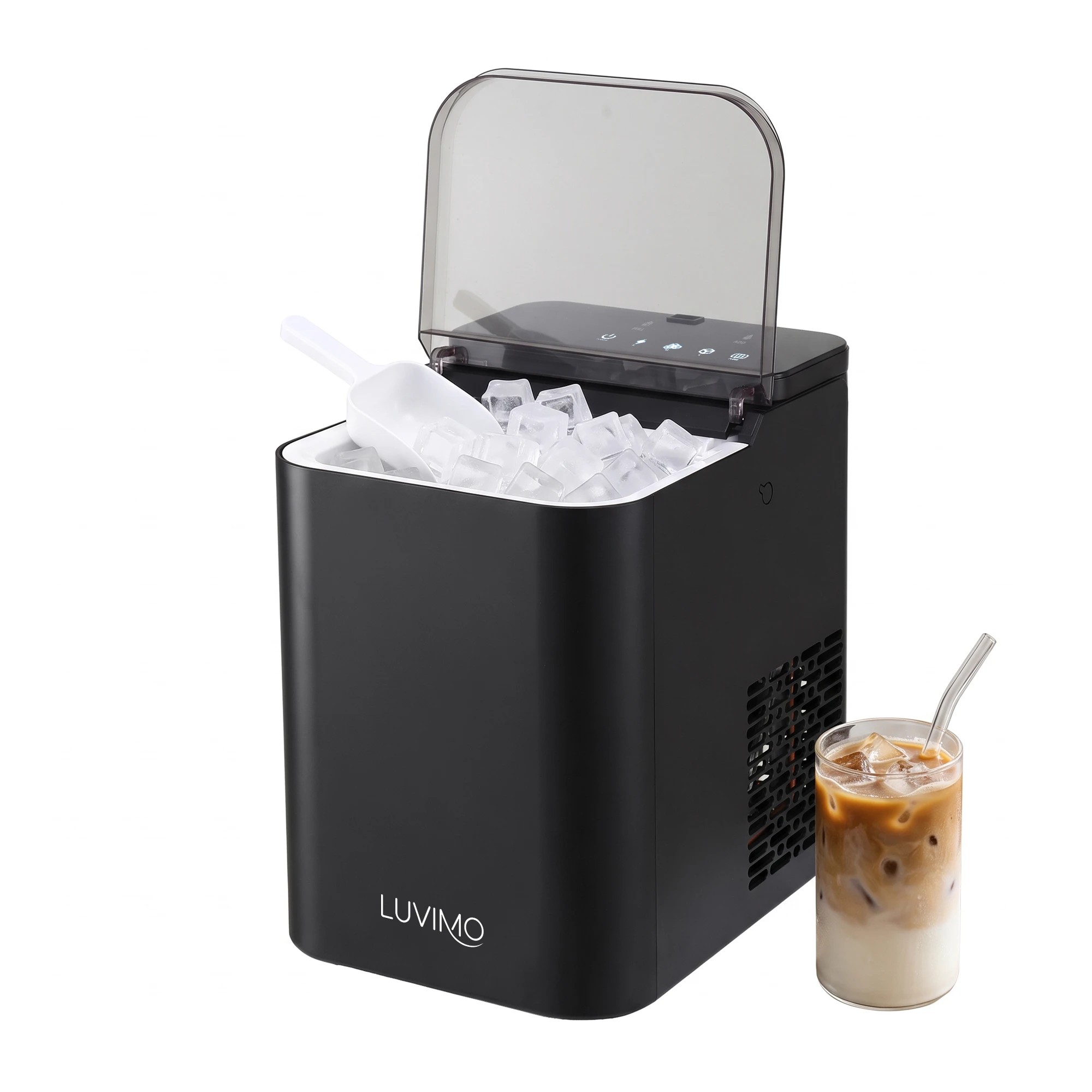 Luvimo Ice Maker Machine 15kg/24hr Double Open Cover Deep Clean - Green ...