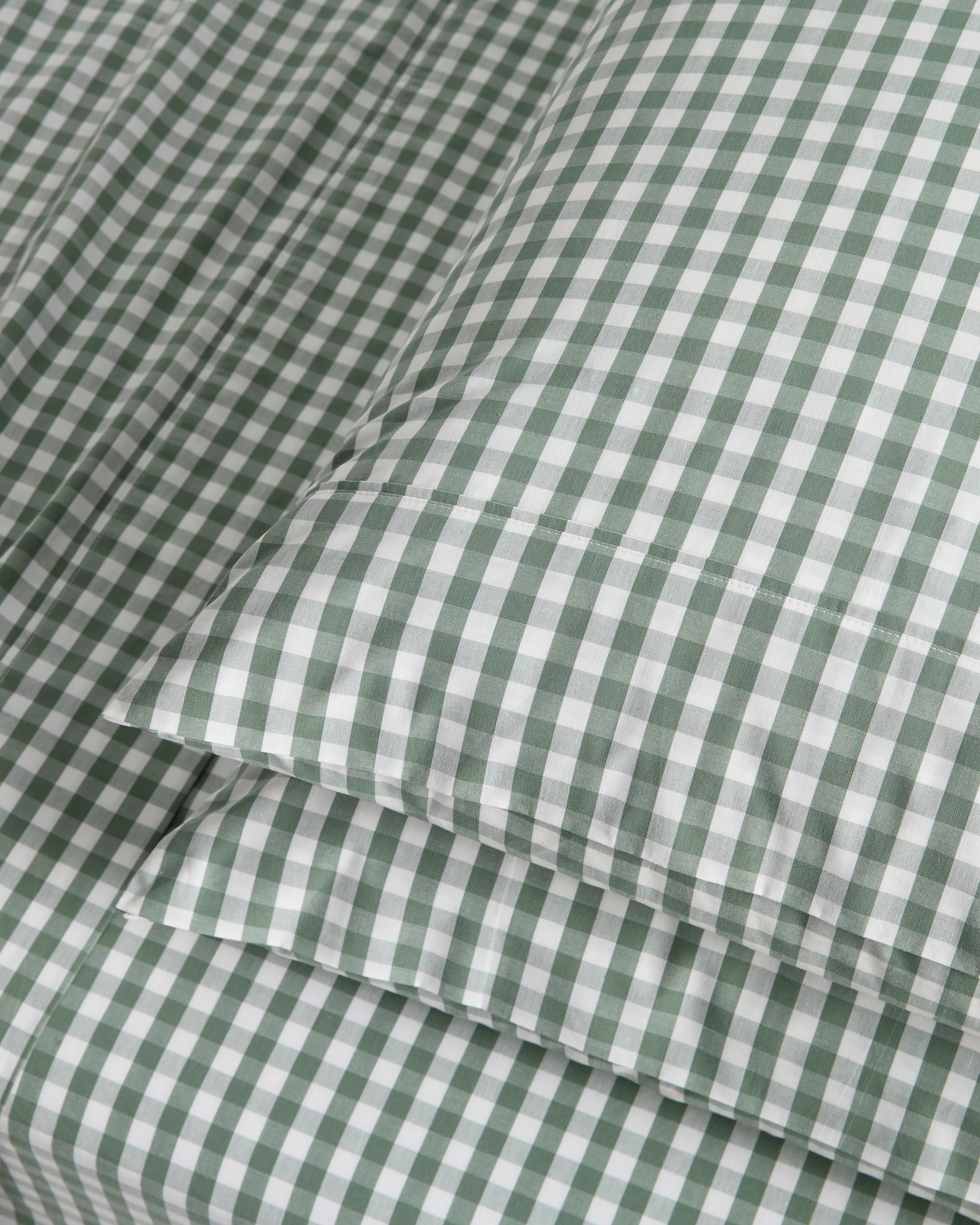 3 Target Gingham Australian Cotton Mix & Match Flat Sheet - Queen Bed - Green, 3 of 5
