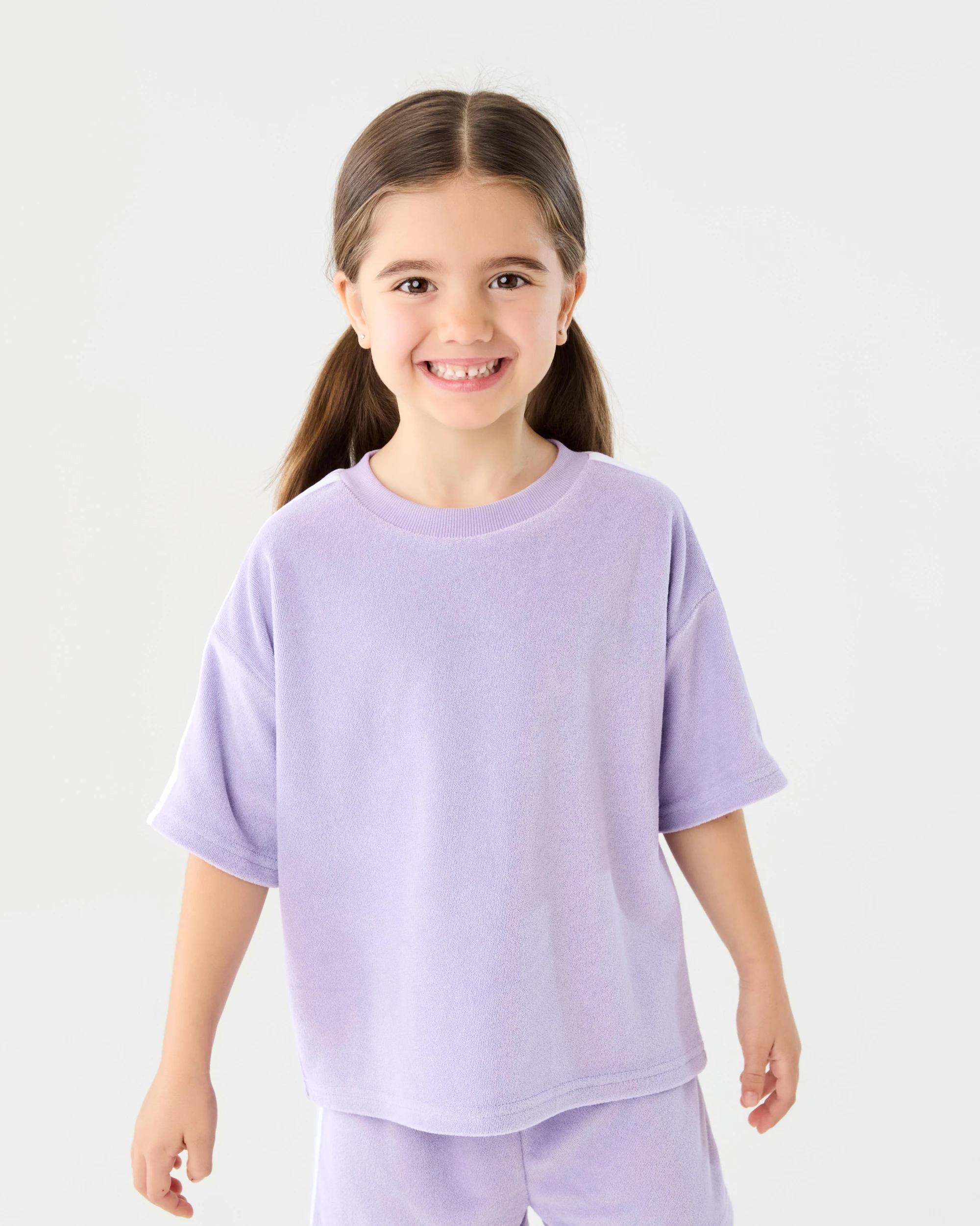 1 Short Sleeve Textured T-shirt Ptl Purple, 1 of 7