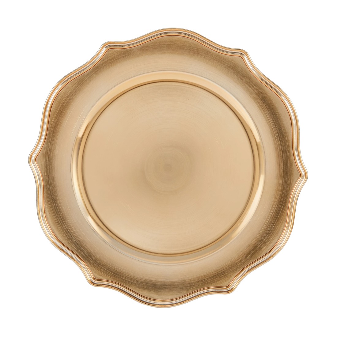 3 Gold Look Wavy Charger Plate, 3 of 4