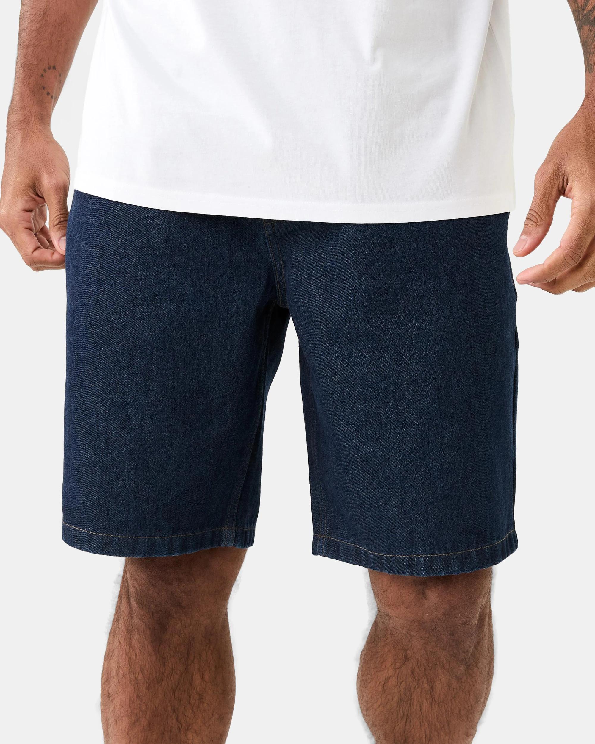 1 Classic Denim Shorts Dark Wash, 1 of 7