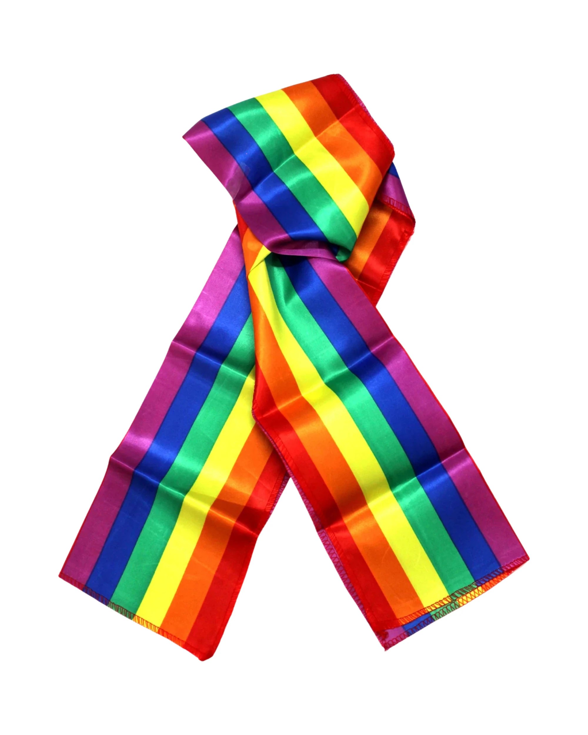 1 Partyrama Rainbow Stripe Scarf - Multi, 1 of 3