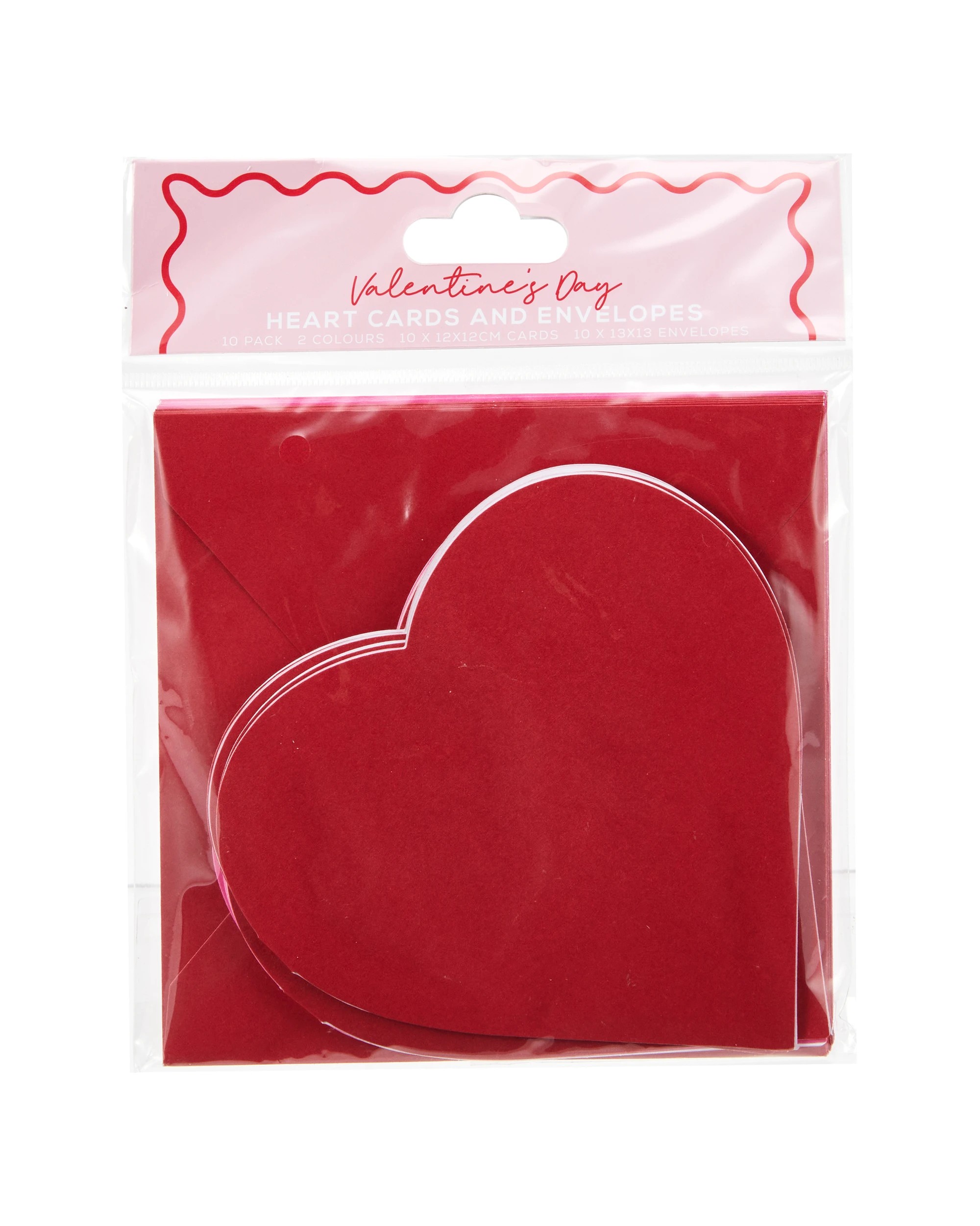 1 10 Pack Valentine's Day Heart Cards and Envelopes, 1 of 4