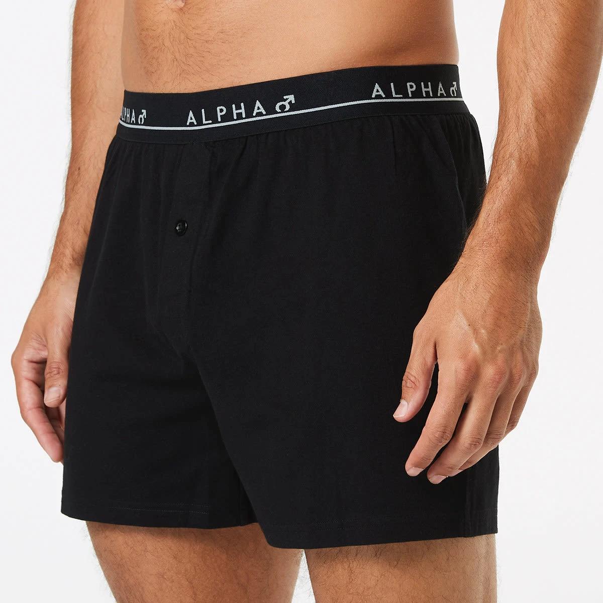 3 3 Pack Plain Jersey Boxers BLACK, 3 of 6