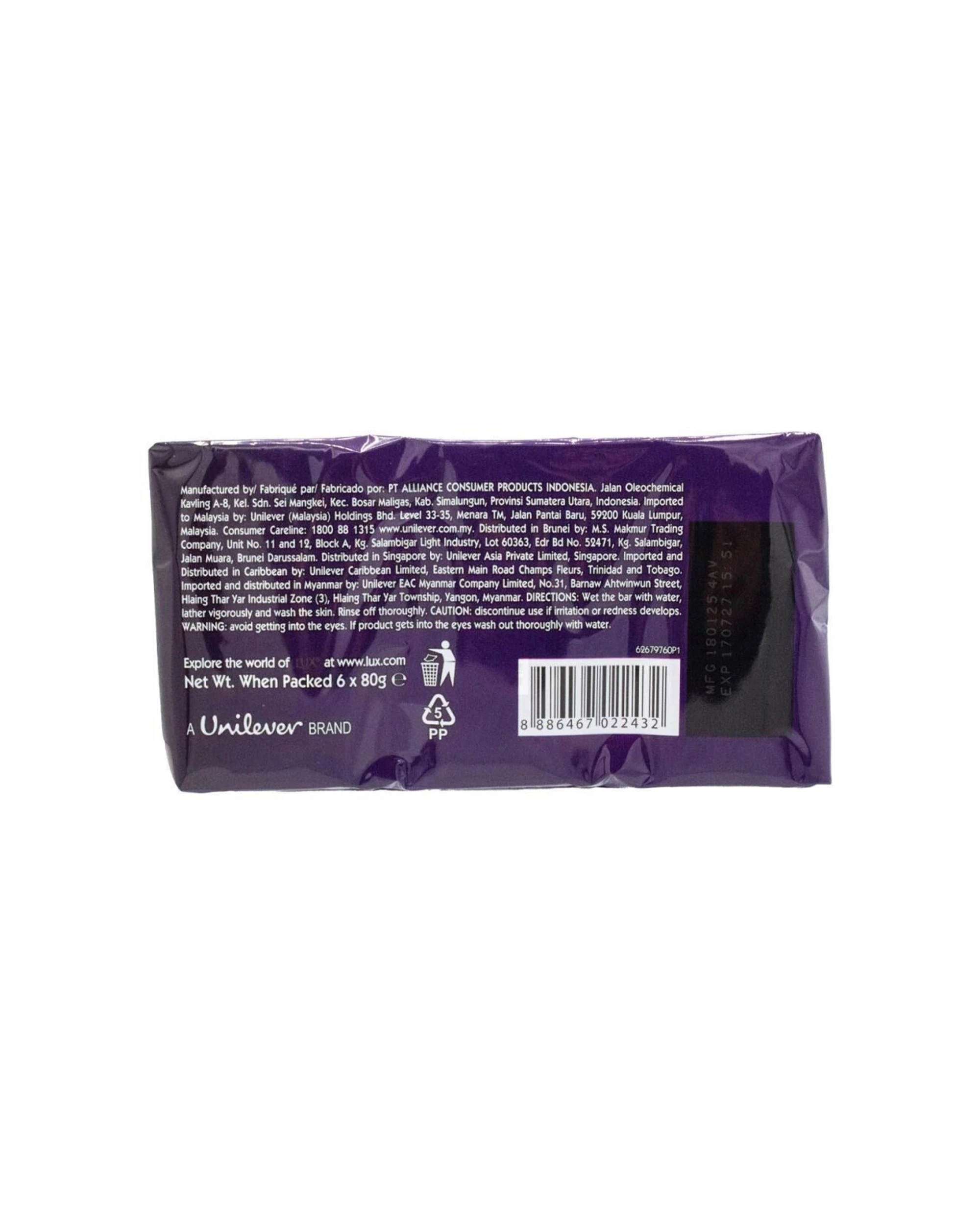 3 Lux 8 x 6pc Bar Soap 80g Magical Spell Exotic Blooms Essential Oils Scented - Purple, 3 of 4
