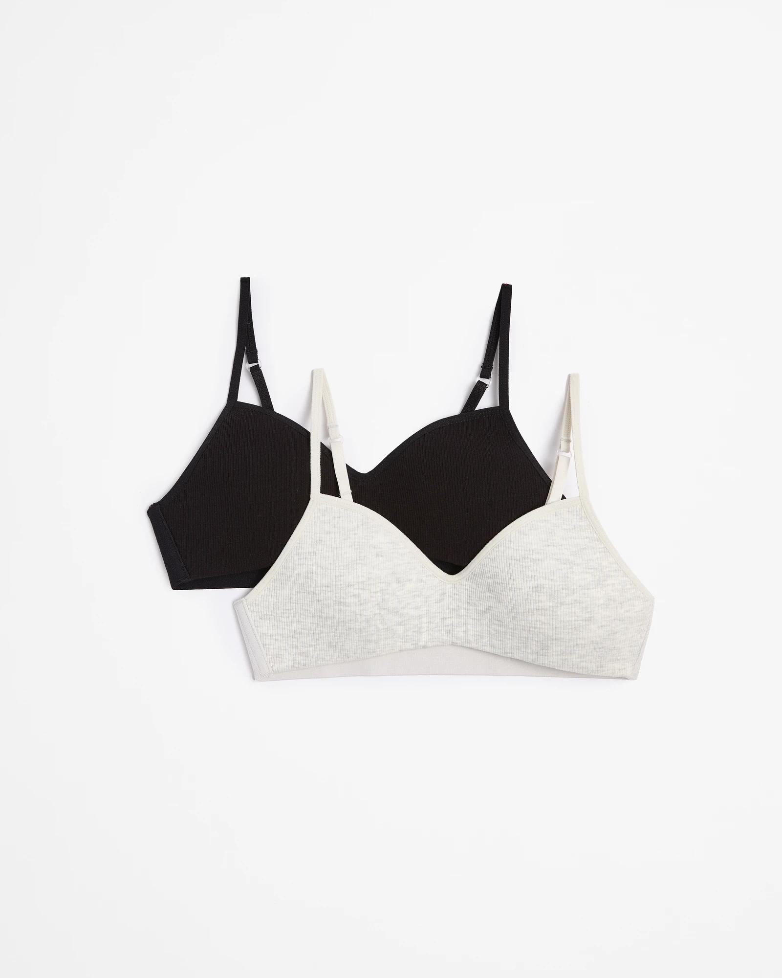 1 Moulded Crop Tops  2 Pack - Maxx GREY MARLE / BLACK, 1 of 2