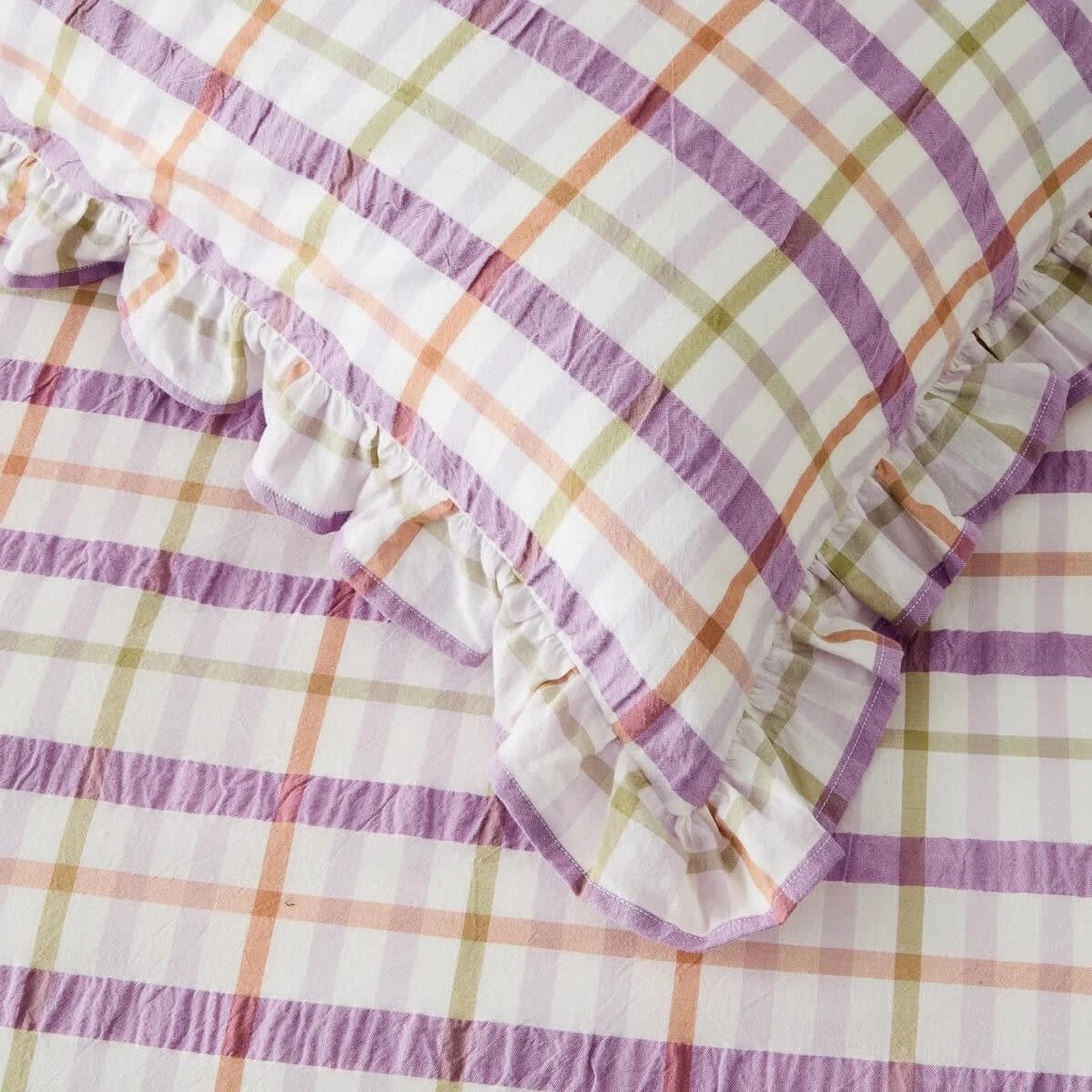 4 Isha Gingham Cotton Reversible Quilt Cover Set - Double Bed, 4 of 7