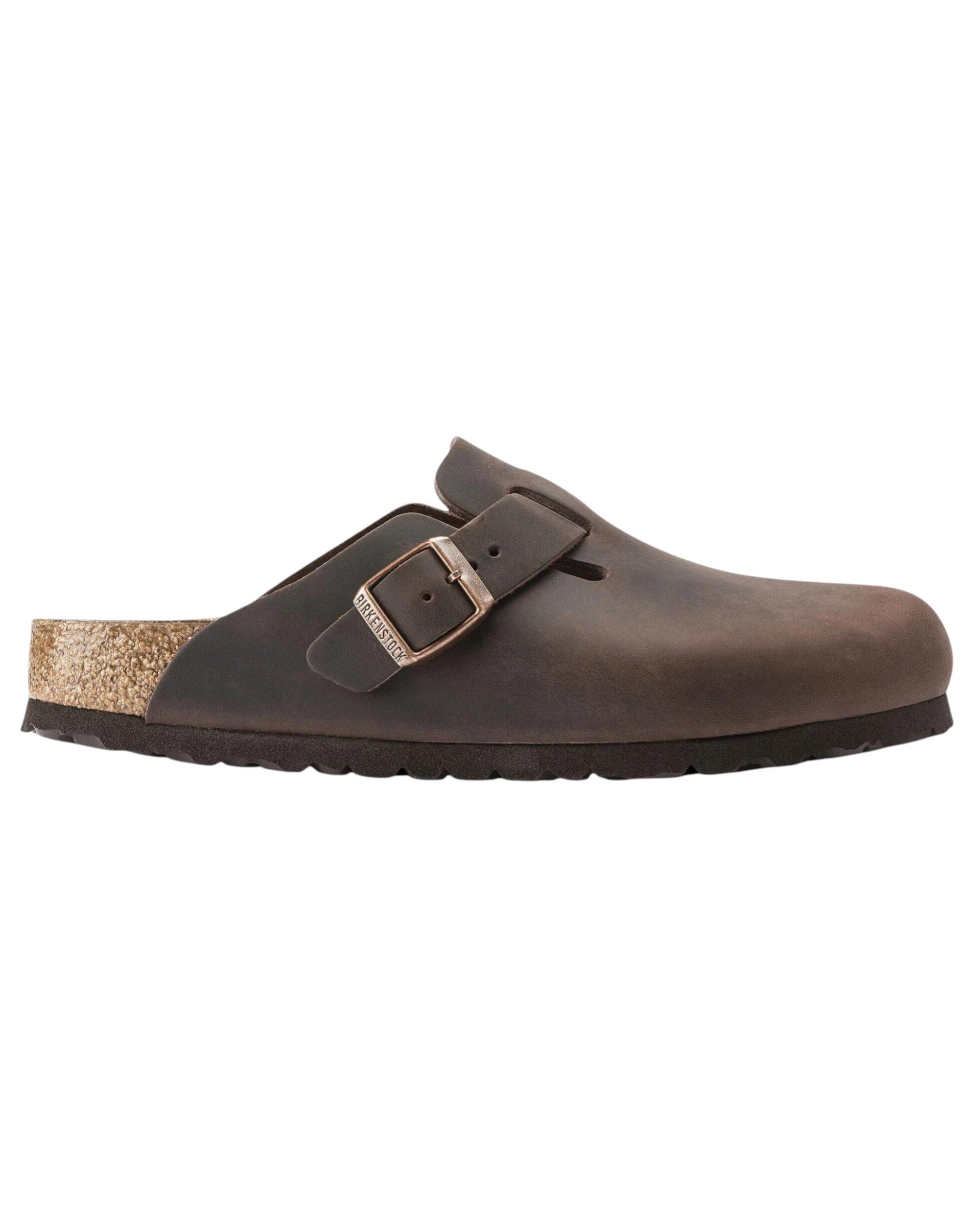 8 Birkenstock Mens Boston Leather Regular Slip On Sandals HABANA, 8 of 8
