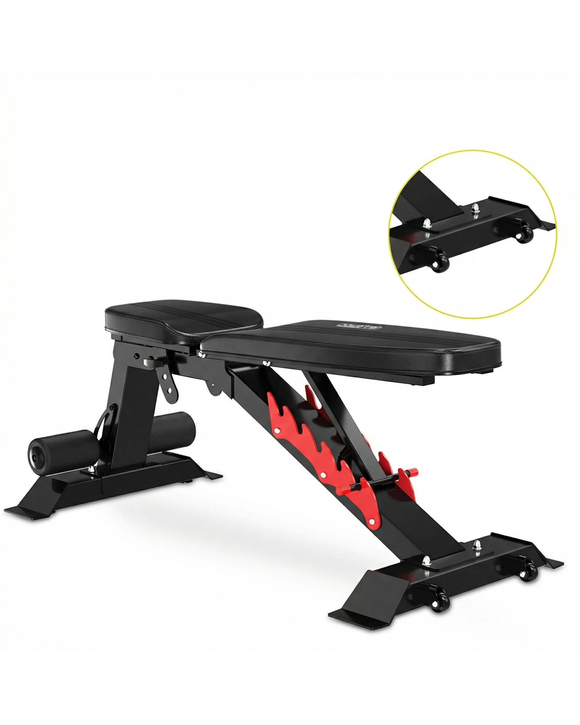 7 Powertrain 80KG Adjustable Dumbbell Set and Stand with Heavy-Duty FID Bench - Black, 7 of 10