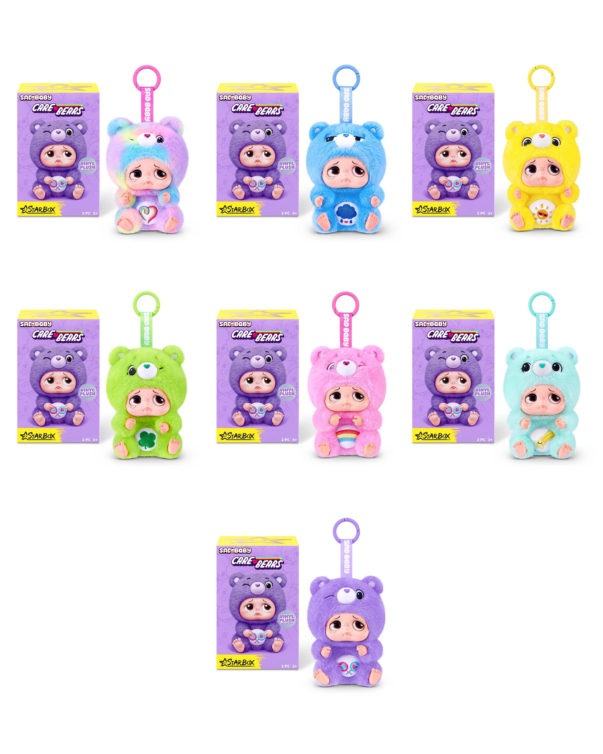1 2 Piece Starbox Sad Baby Care Bears Toy - Assorted, 1 of 9