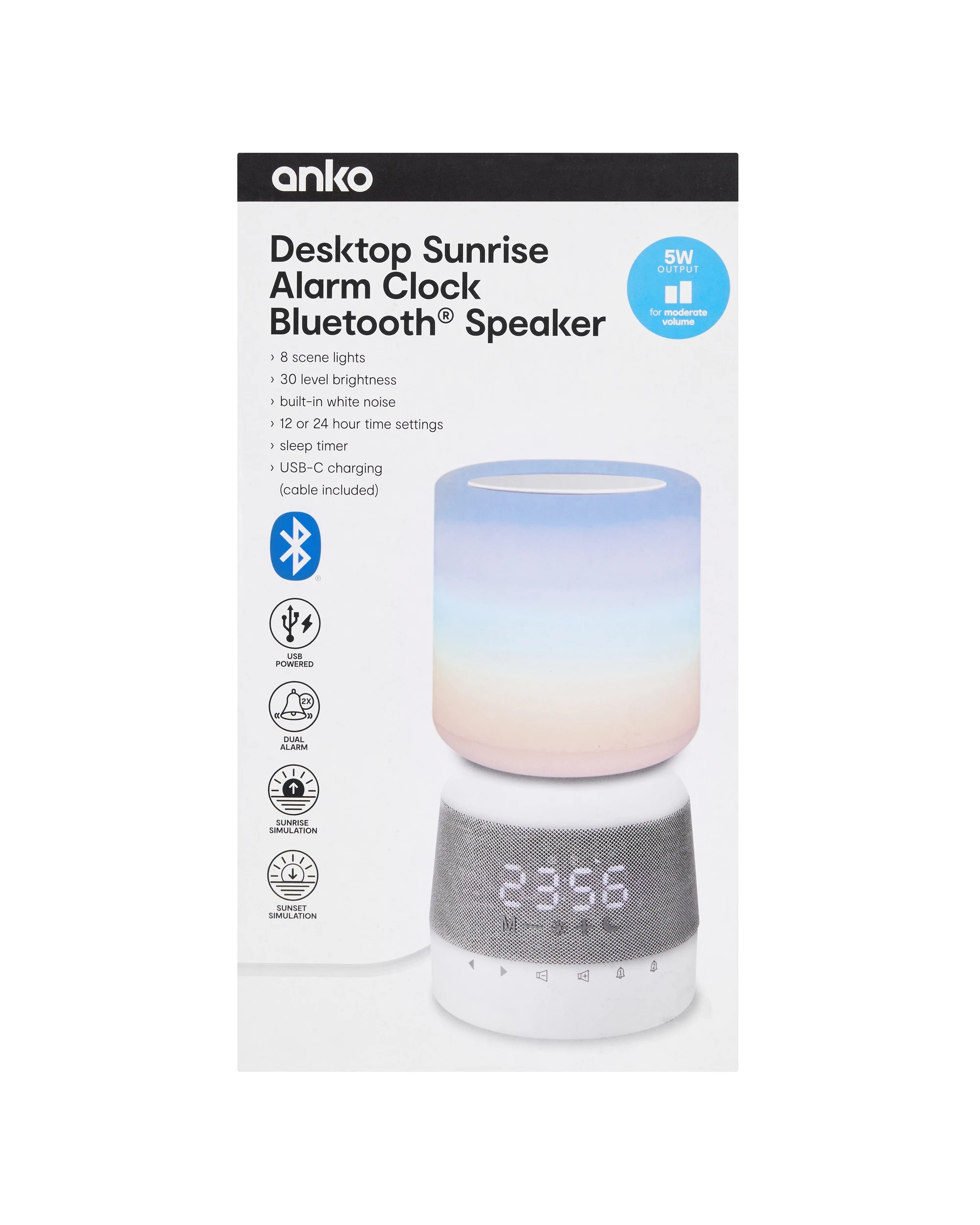 9 Desktop Sunrise Alarm Clock Bluetooth® Speaker, 9 of 9