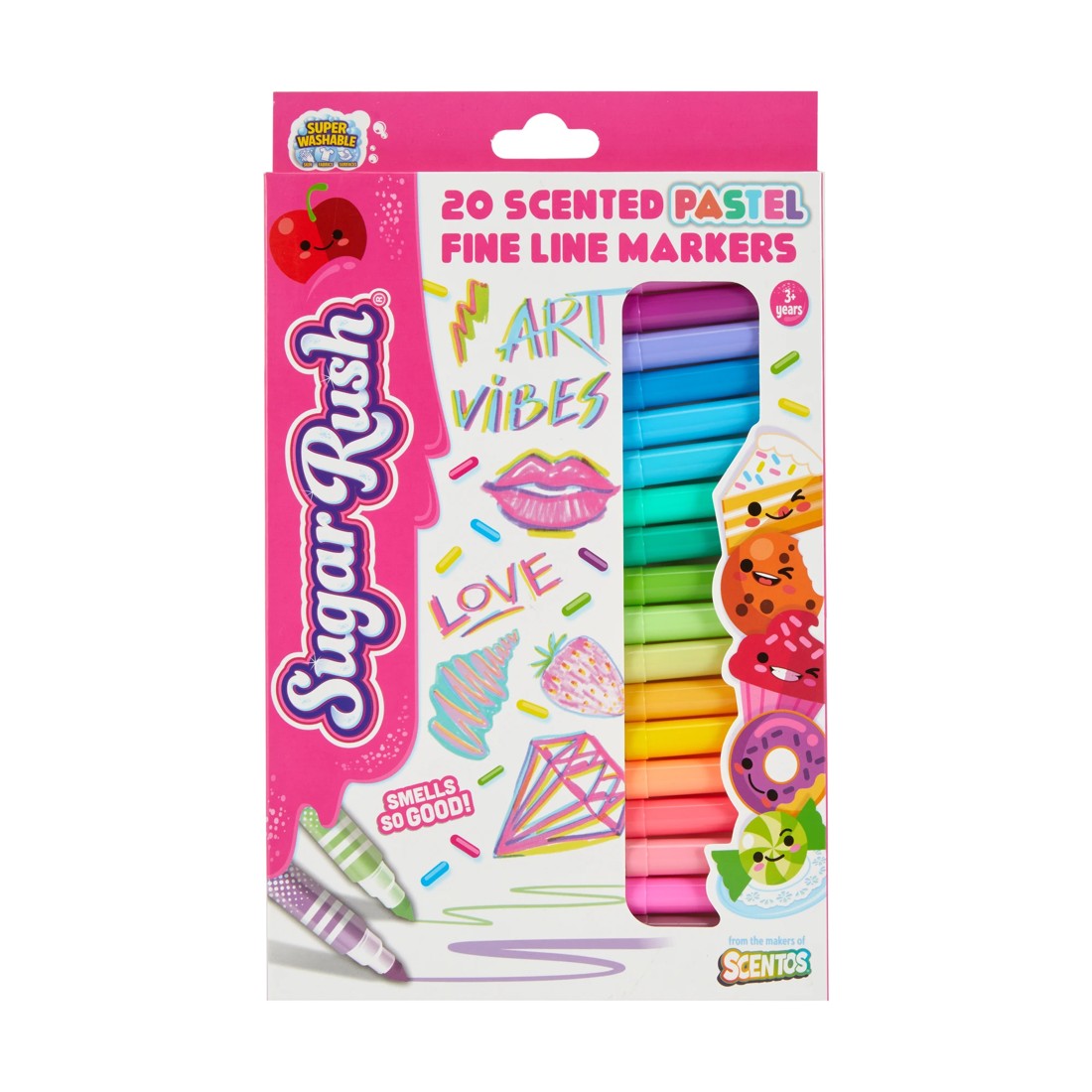 1 20 Pack Sugar Rush Scented Fine Line Markers - Pastel, 1 of 5
