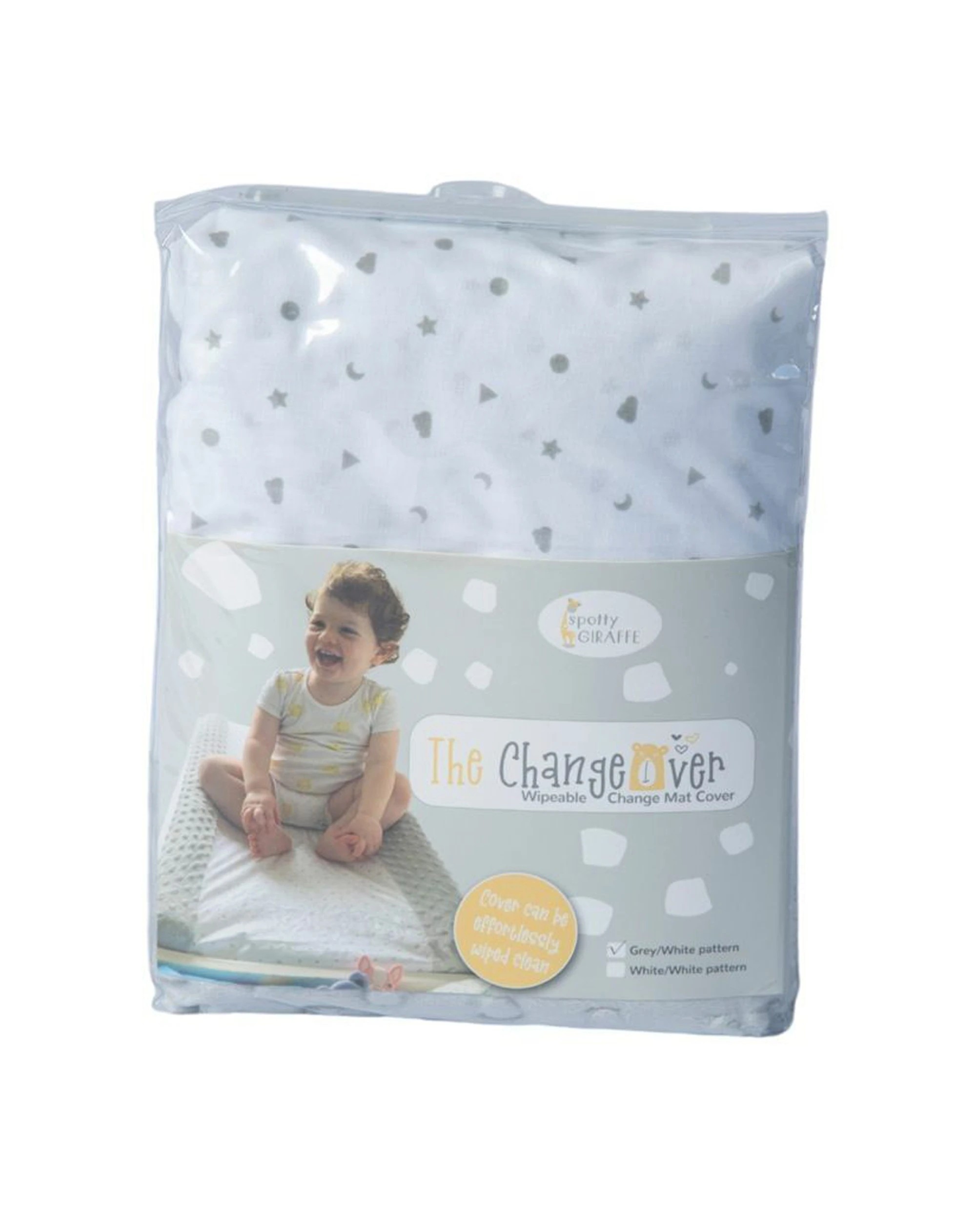 1 Spotty Giraffe The ChangeOver Baby Infant Change Pad Cover - Grey, 1 of 2