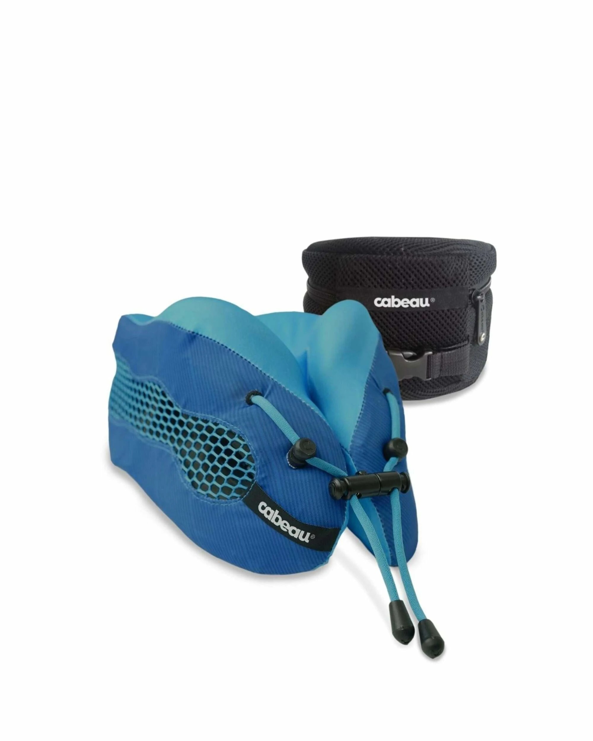 1 Cabeau Evolution Cool Travel Pillow with Earplugs - Blue, 1 of 2