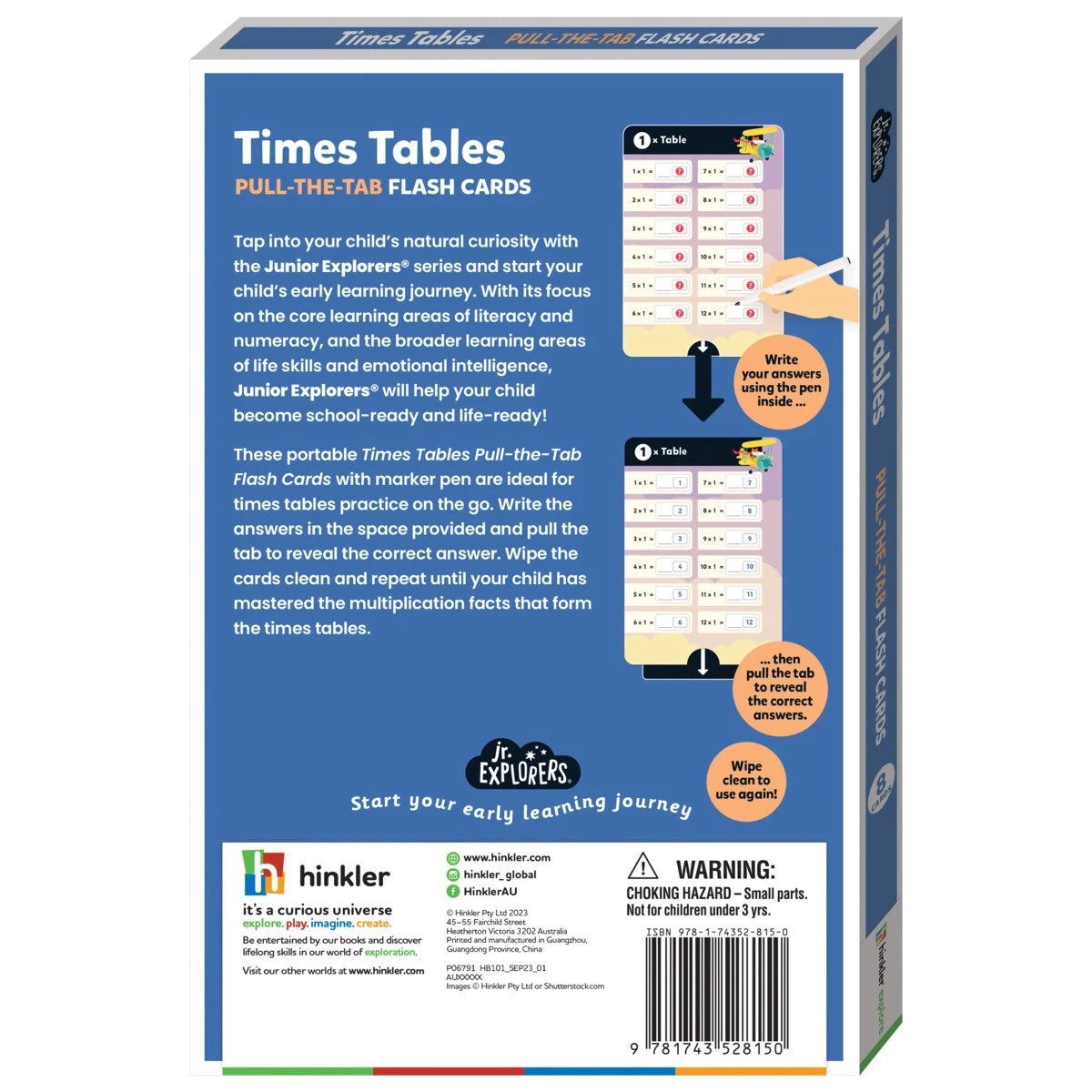 5 Junior Explorers: Times Tables Pull-the-Tab Flash Cards​, 5 of 5