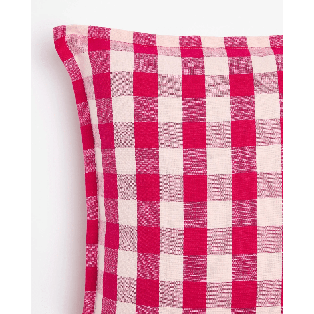 2 Target Sutton Linen Cotton YD Gingham Cushion - Pink, 2 of 4