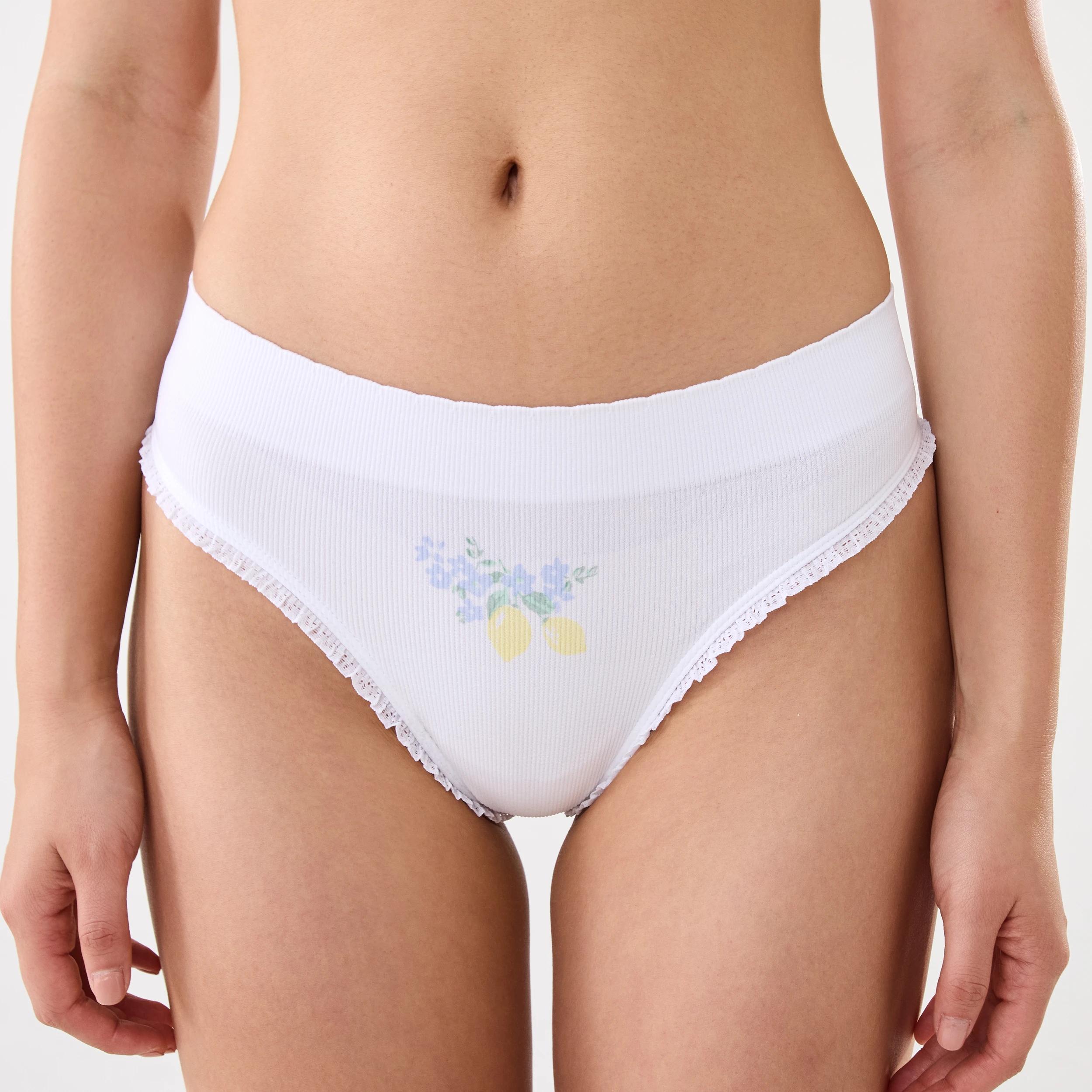 5 3 Pack Seamfree Rib G-String Briefs Lemoncello, 5 of 10