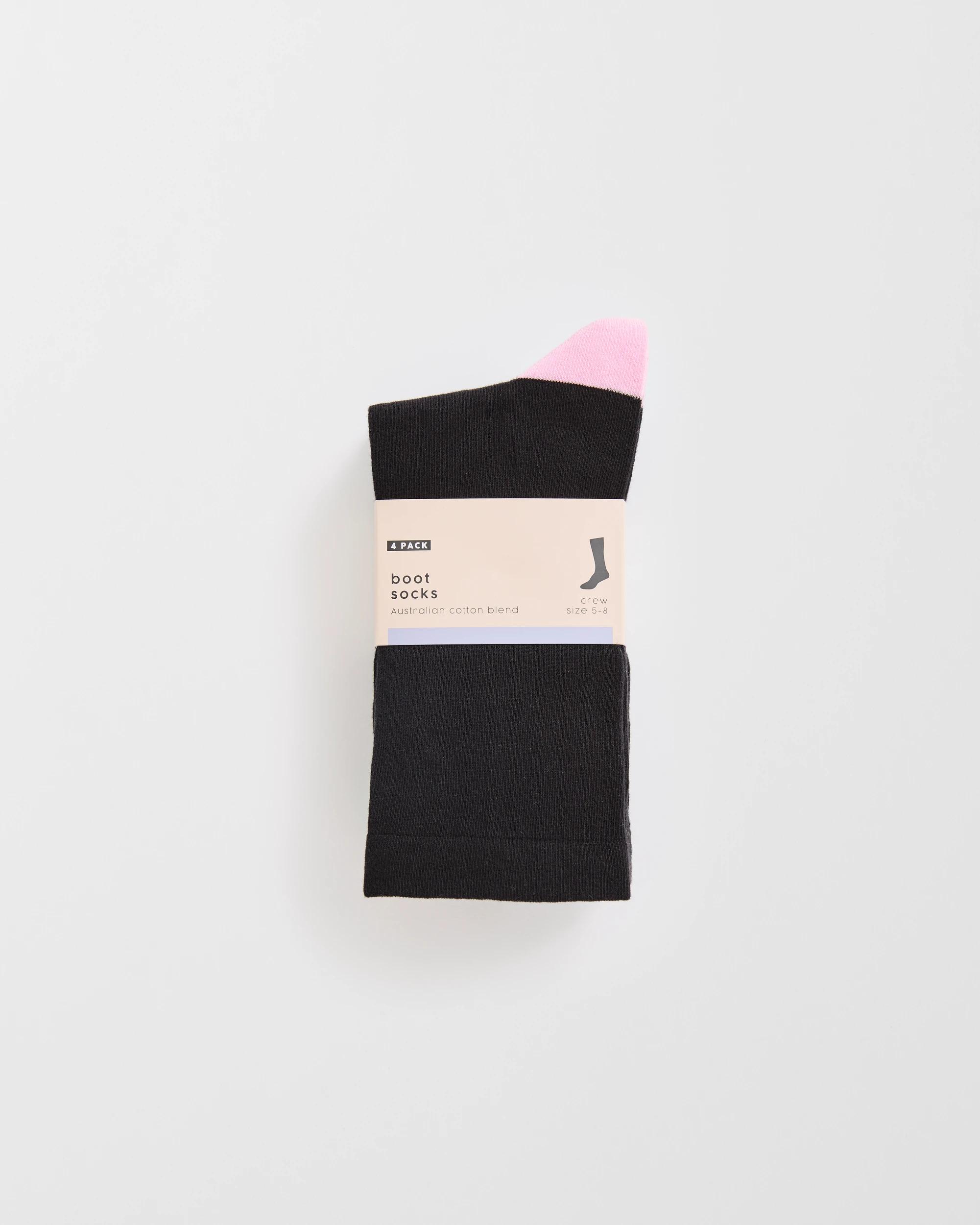 3 Target Woman Australian Cotton Blend 4 Pack Multi Toes Crew Boot Socks MULTI TOES, 3 of 3
