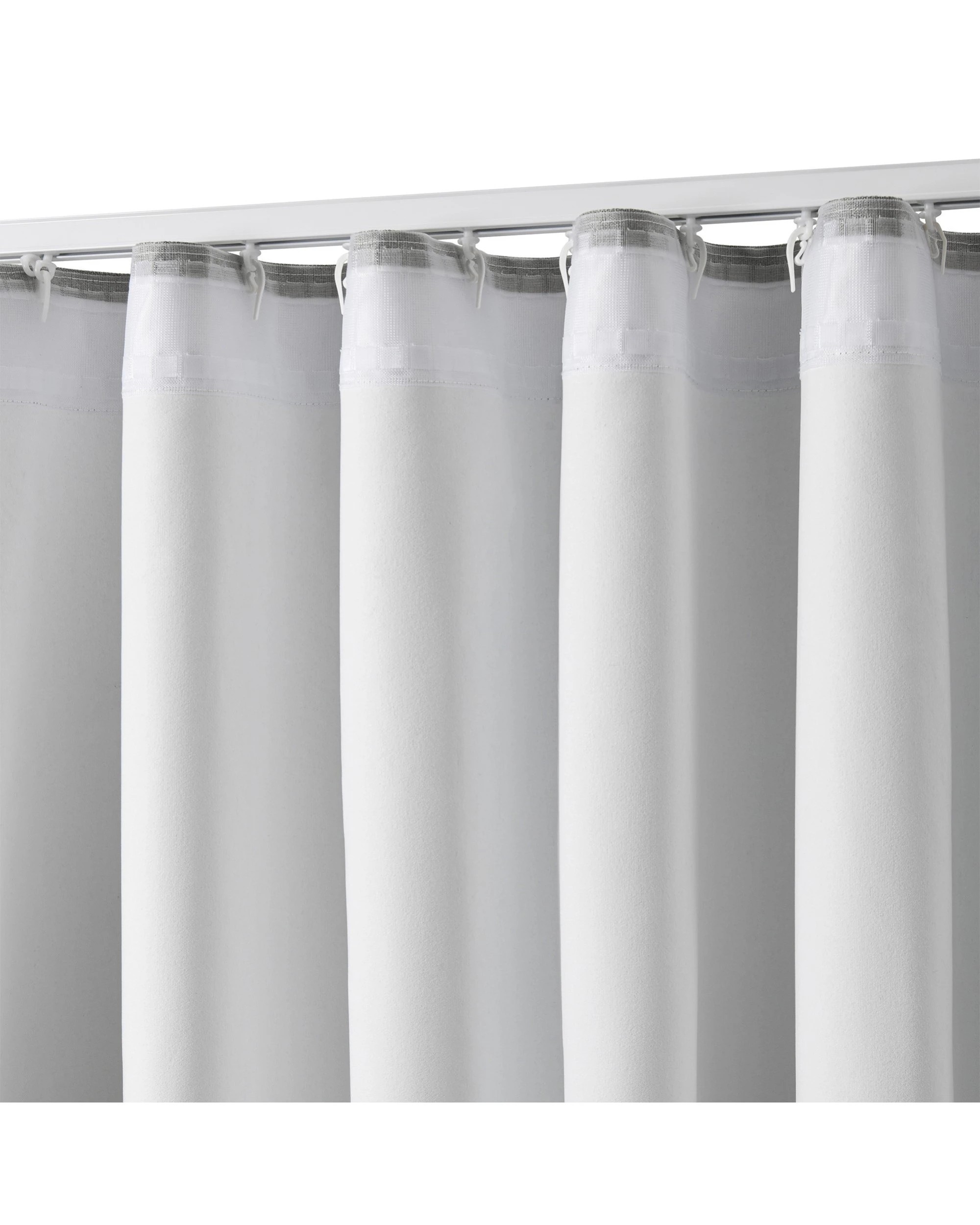 3 Cadence & Co. Bennett Faux Linen Blockout S-Fold Curtain 485x280cm - Fits 280cm Track - Steel, 3 of 5