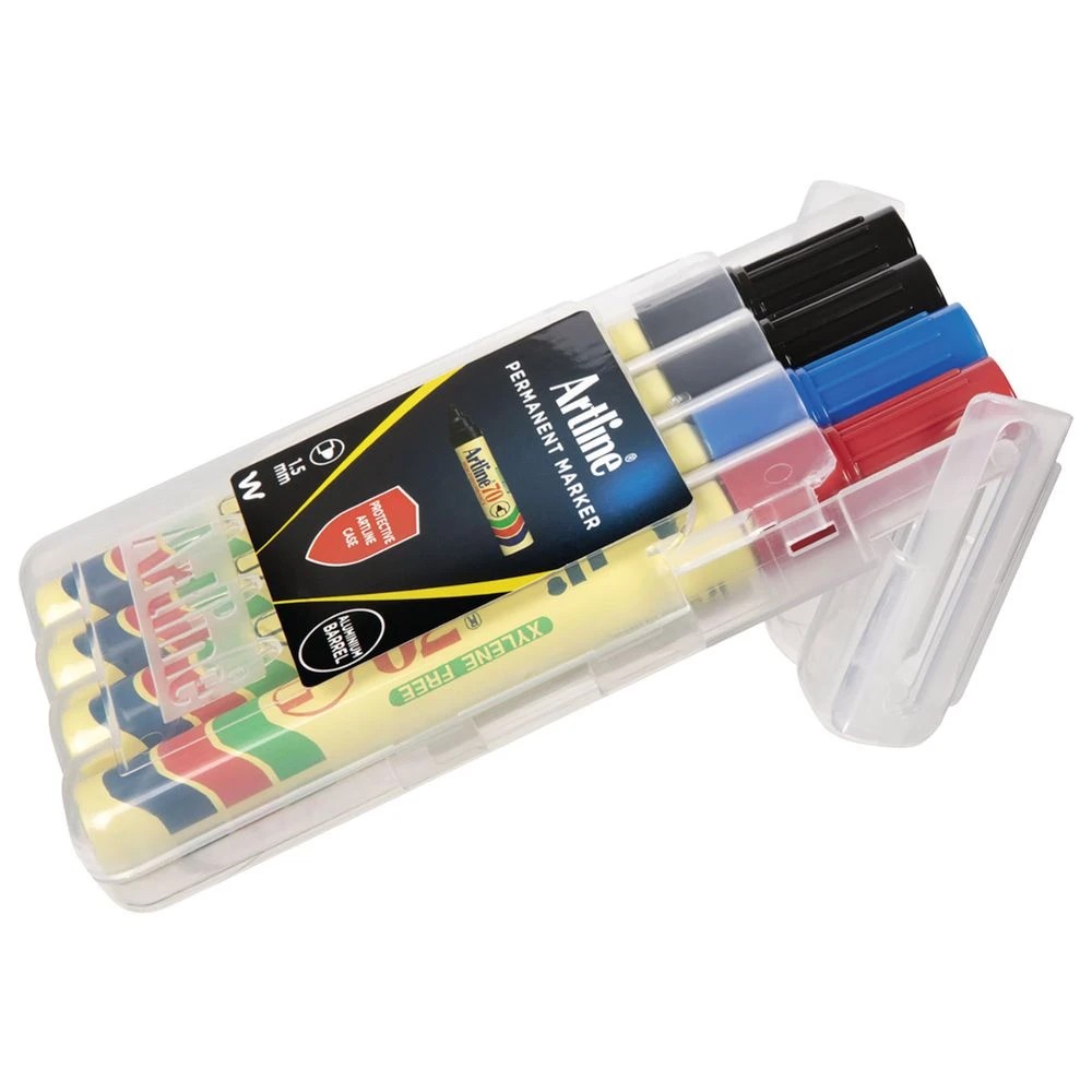 4 Artline 70 Permanent Markers Assorted 4 Pack, 4 of 4