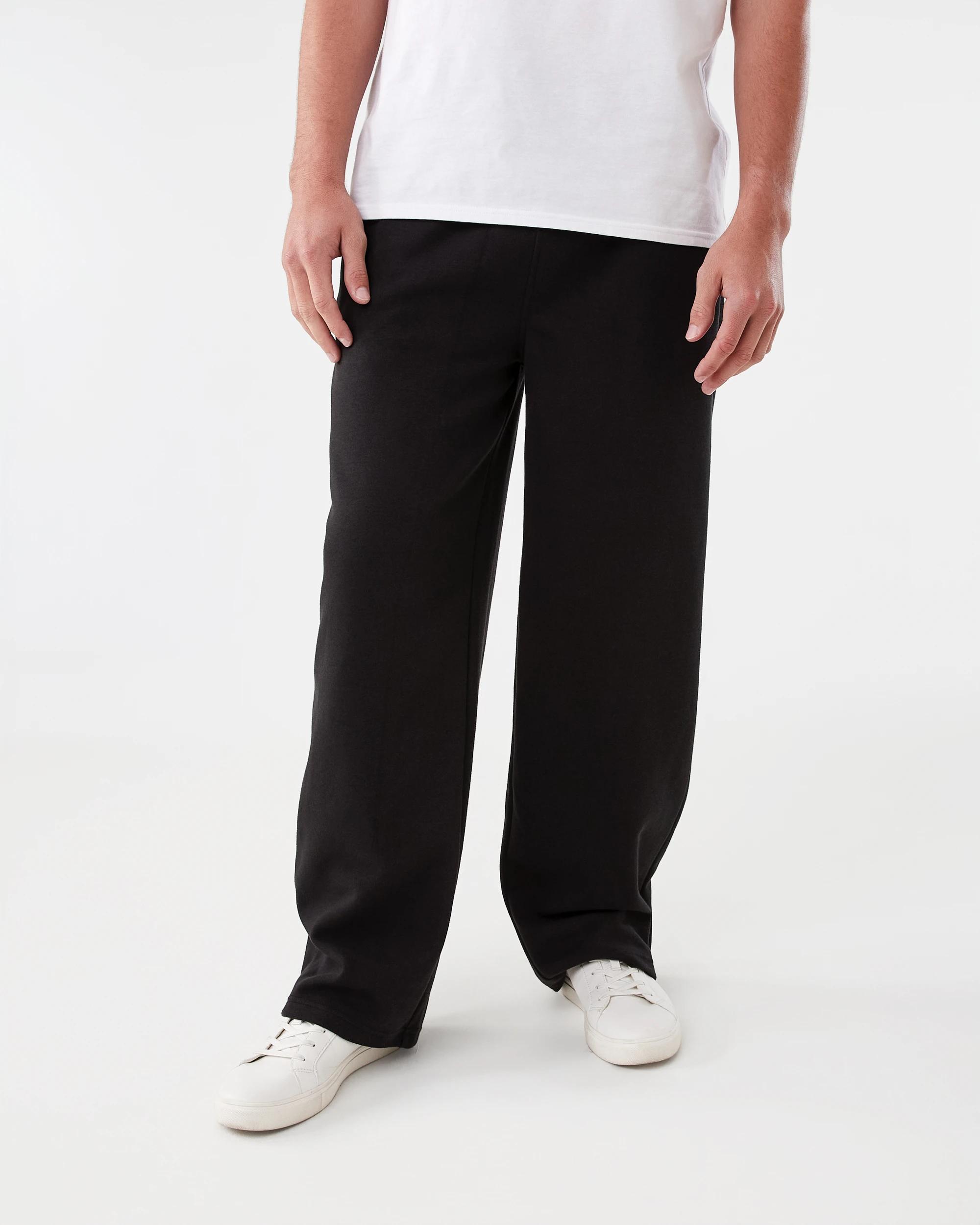 1 Interlock Open Leg Trackpants Black, 1 of 5
