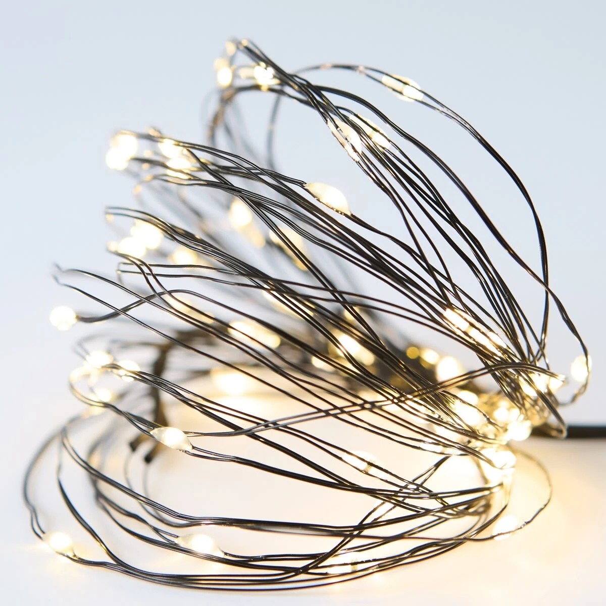 1 Black Wire String Lights, 1 of 8