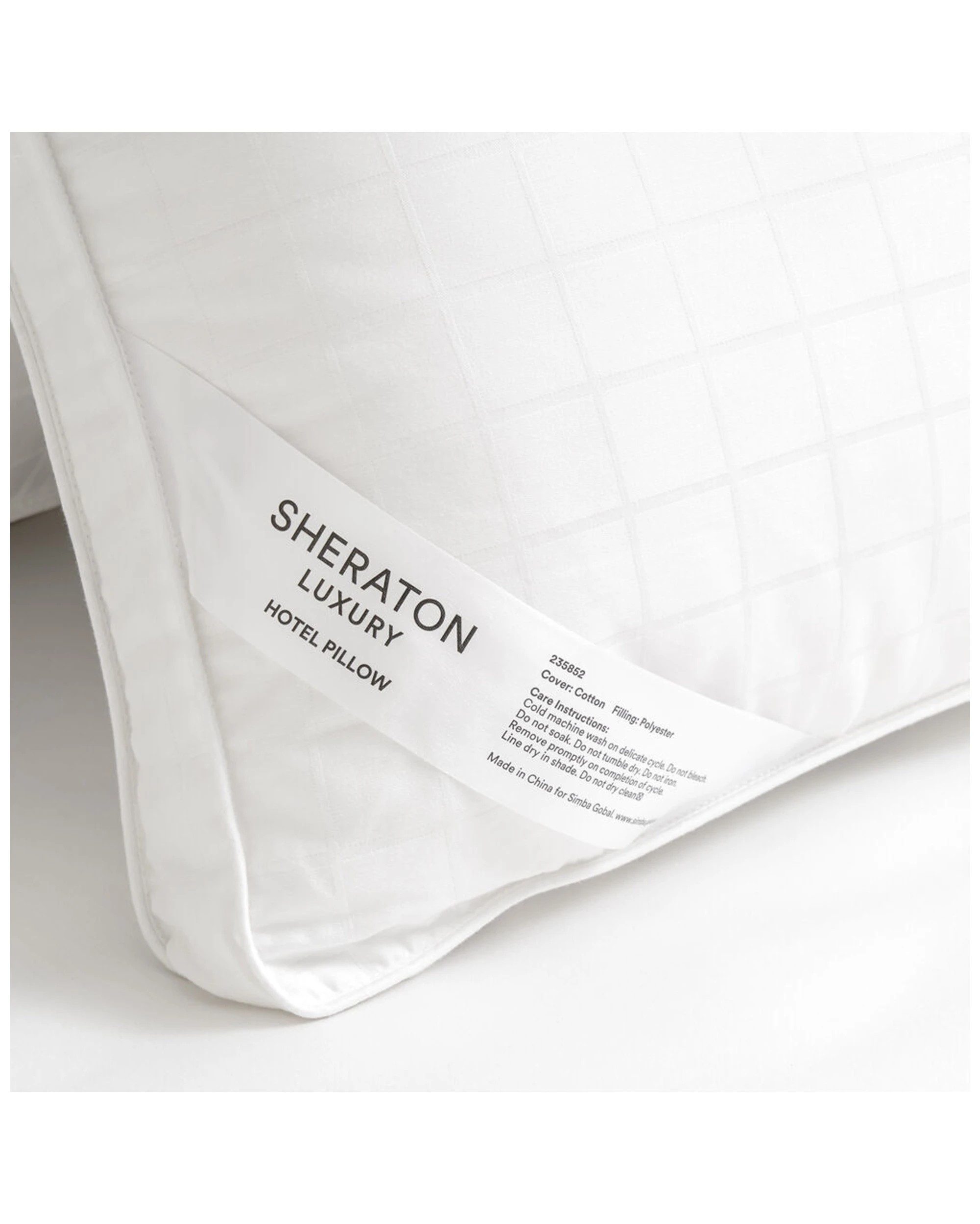 3 Sheraton Luxury Maison 2pc King Size Medium Hotel Pillow Set.
 - White, 3 of 3
