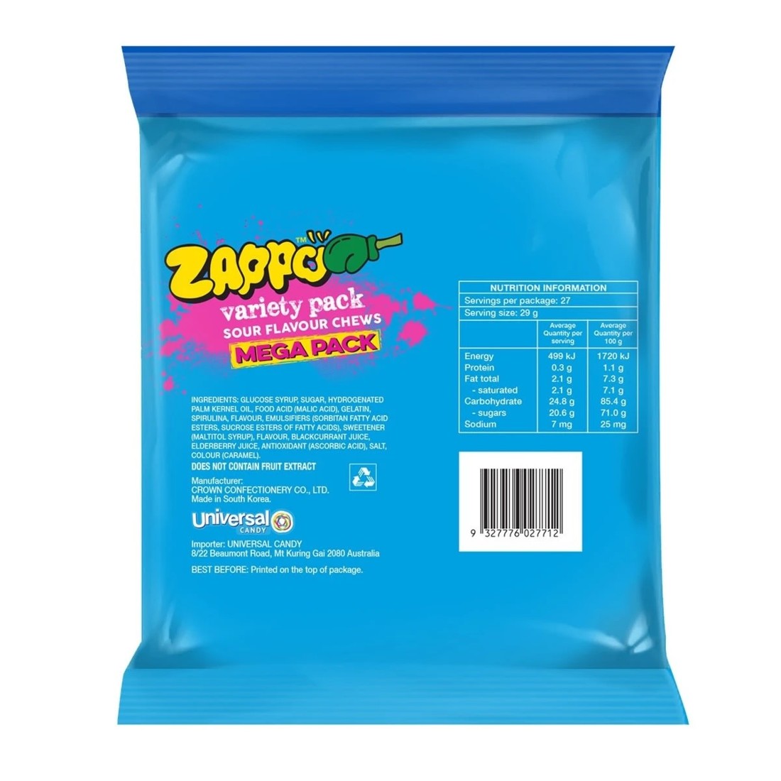 2 Zappo Sour Flavour Chew Mega Pack 780g, 2 of 2