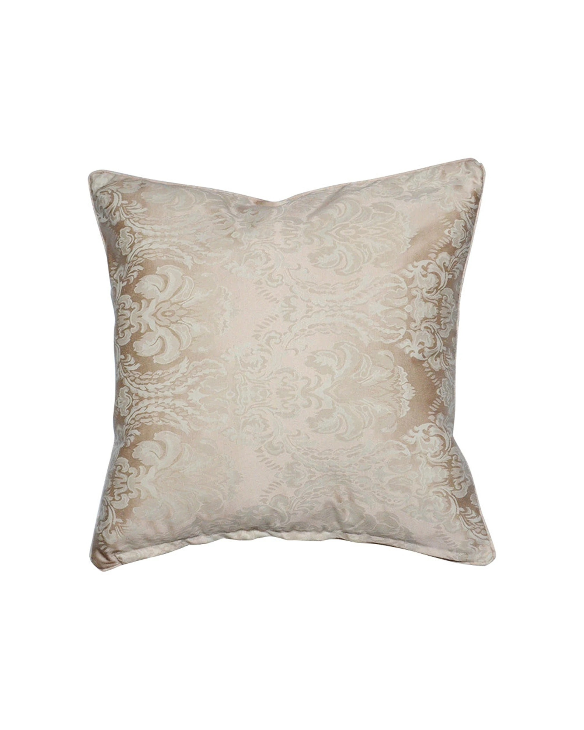 2 Cotton More 2pc 100% Cotton Sateen Jacquard Cushion Covers 45x45cm - Beige, 2 of 2