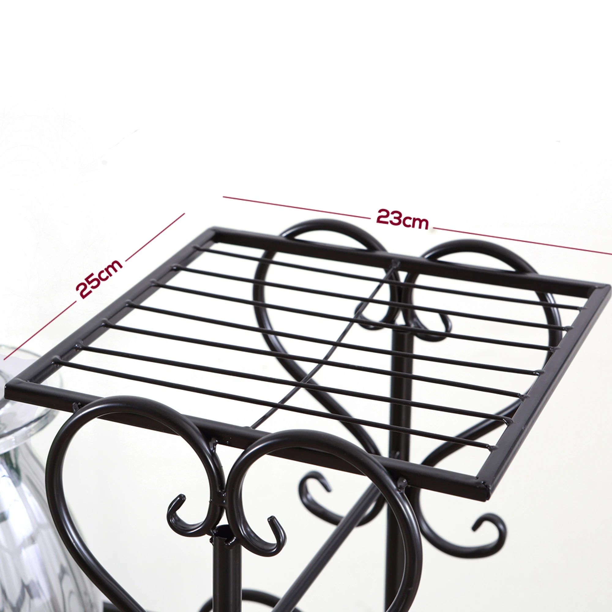 4 Levede Plant Stand Metal Black Flower Pot - Black, 4 of 6