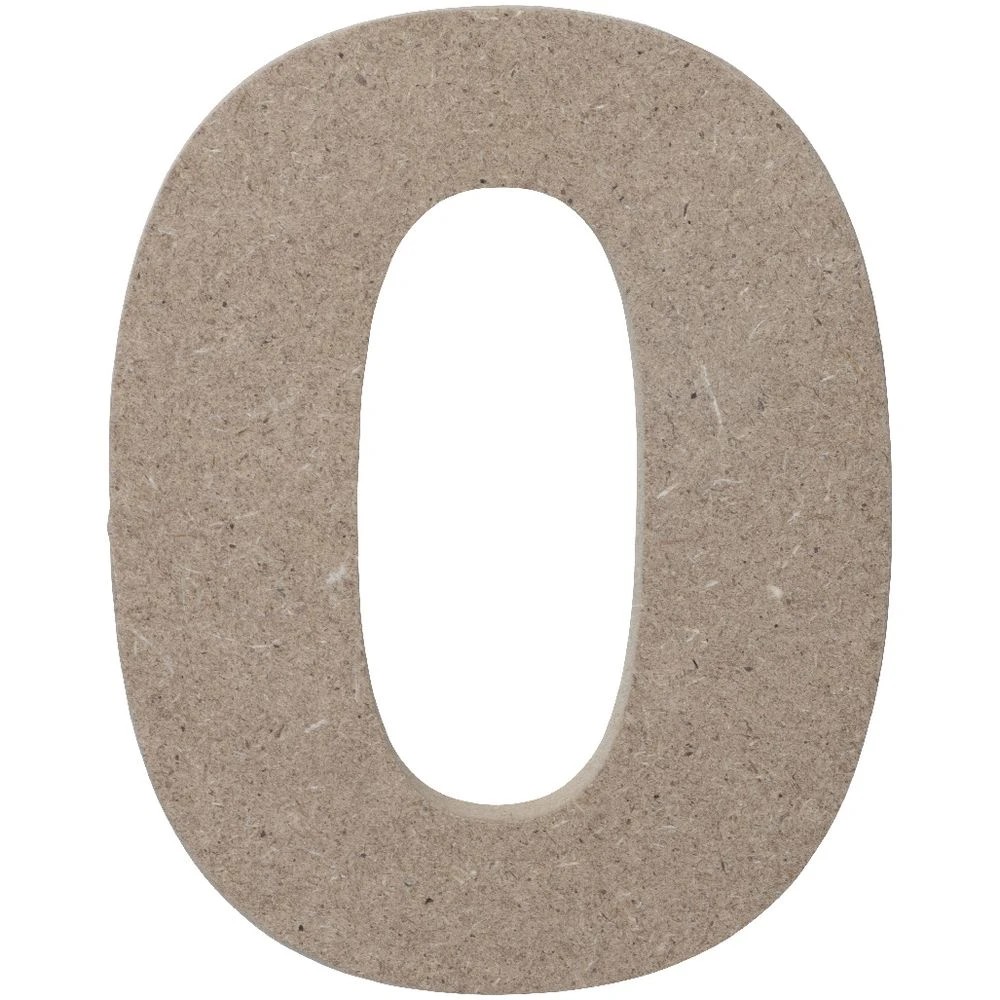 2 Born Wooden Number 0 10cm, 2 of 3