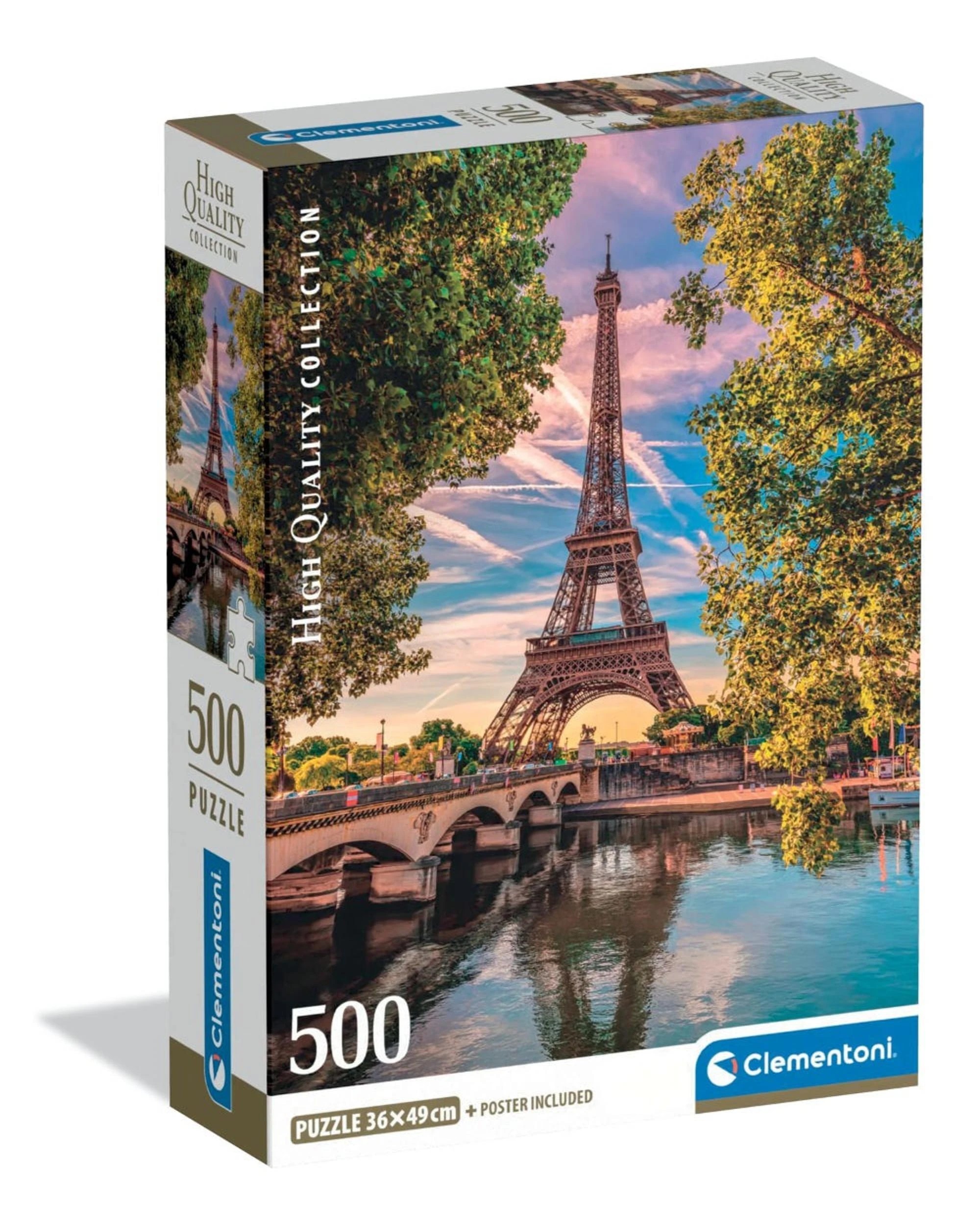 1 Clementoni Along the Seine 500 Piece Puzzle, 1 of 3