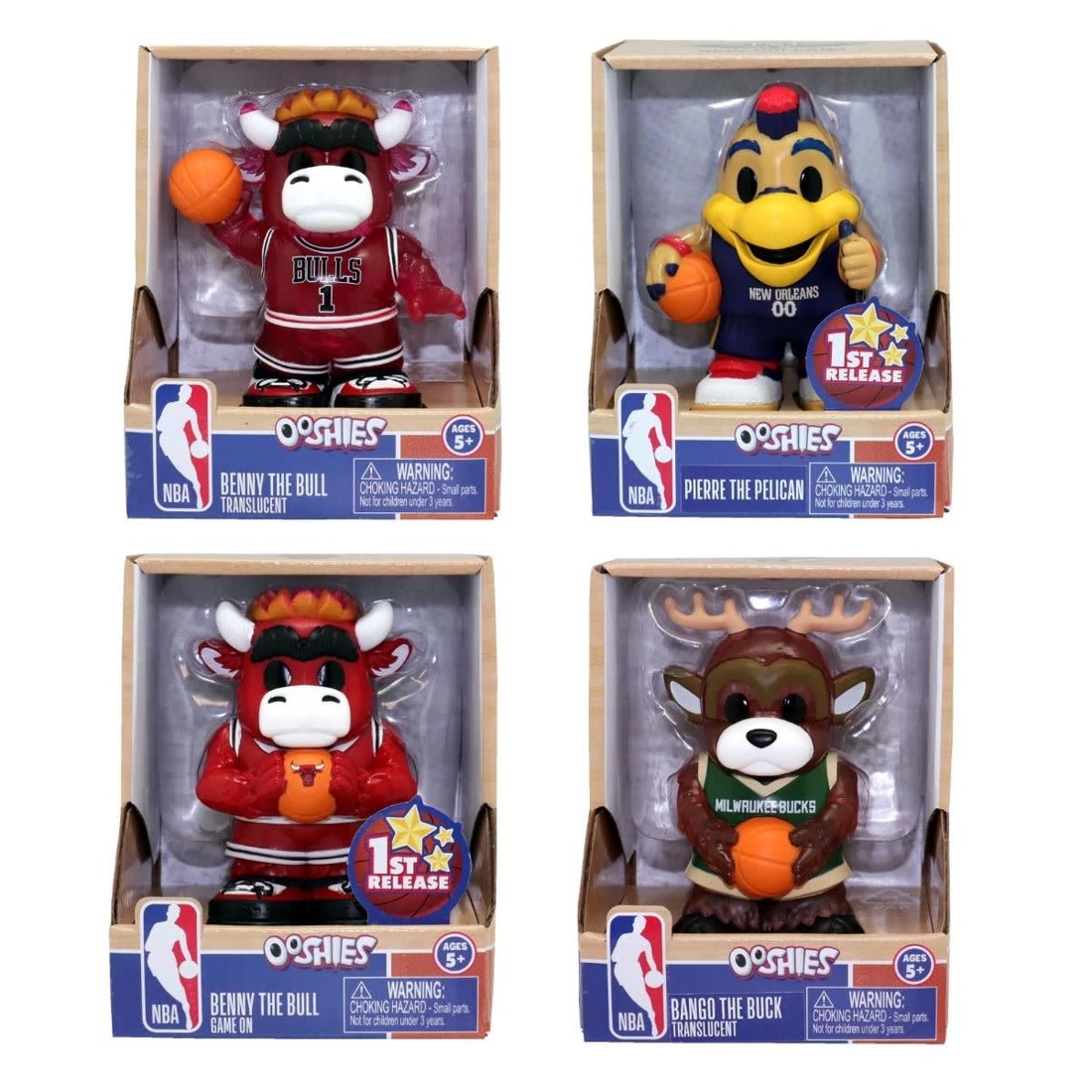 3 10cm Ooshies NBA First Release Figure Collectible - Assorted, 3 of 6