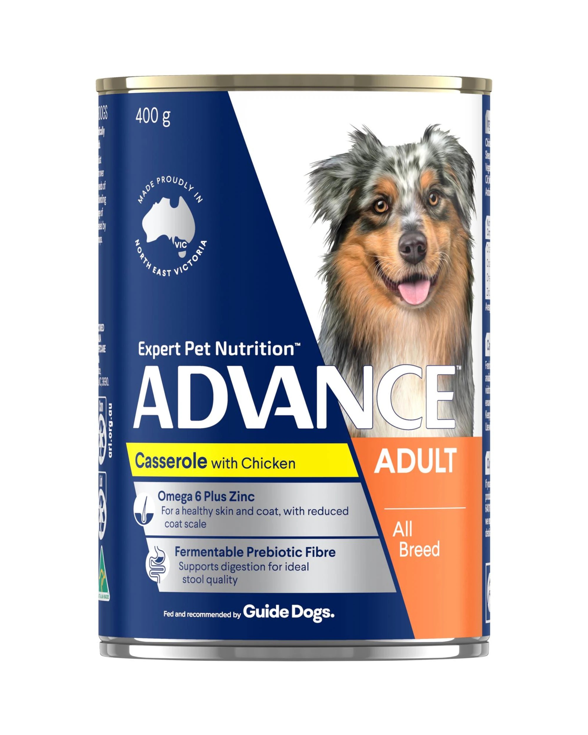 2 Advance Adult All Breed Wet Dog Food Casserole w/ Chicken 12 x 400g, 2 of 3