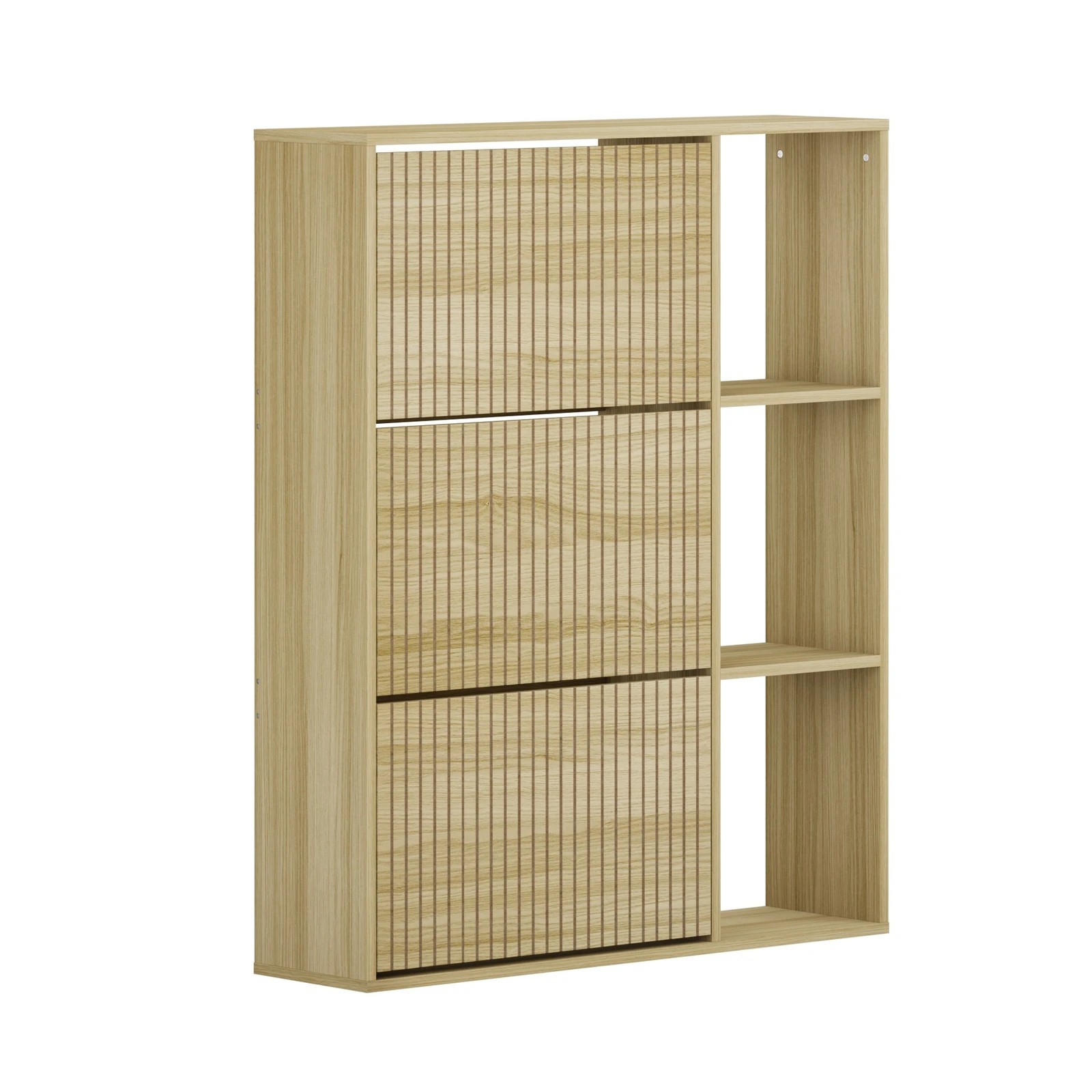 6 Oikiture Shoe Rack Storage Cabinet With Display Shelves Organiser
 - Natural, 6 of 8