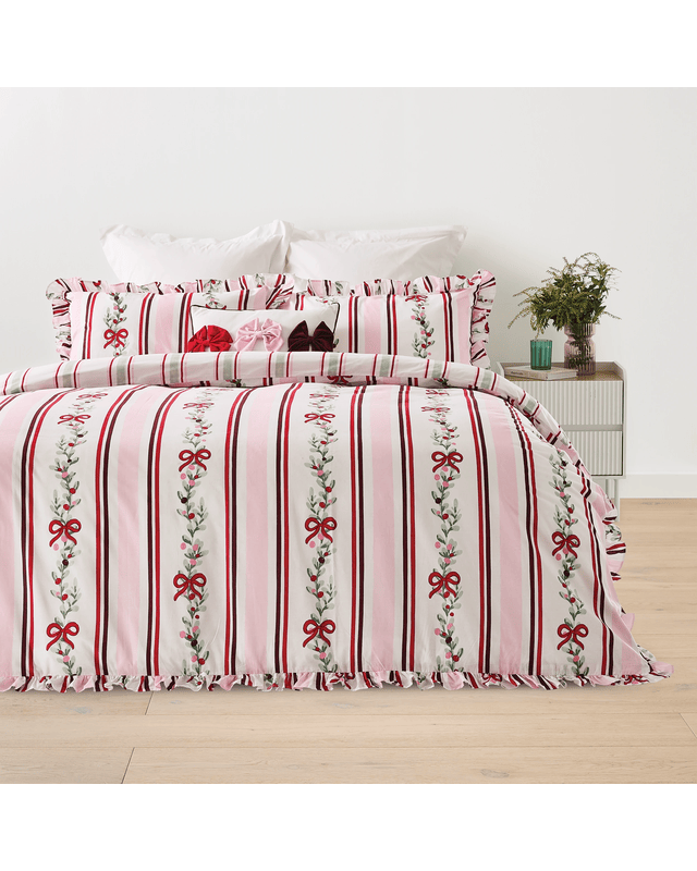 Festive Floral Cotton Rich Reversible Quilt Cover Set - King